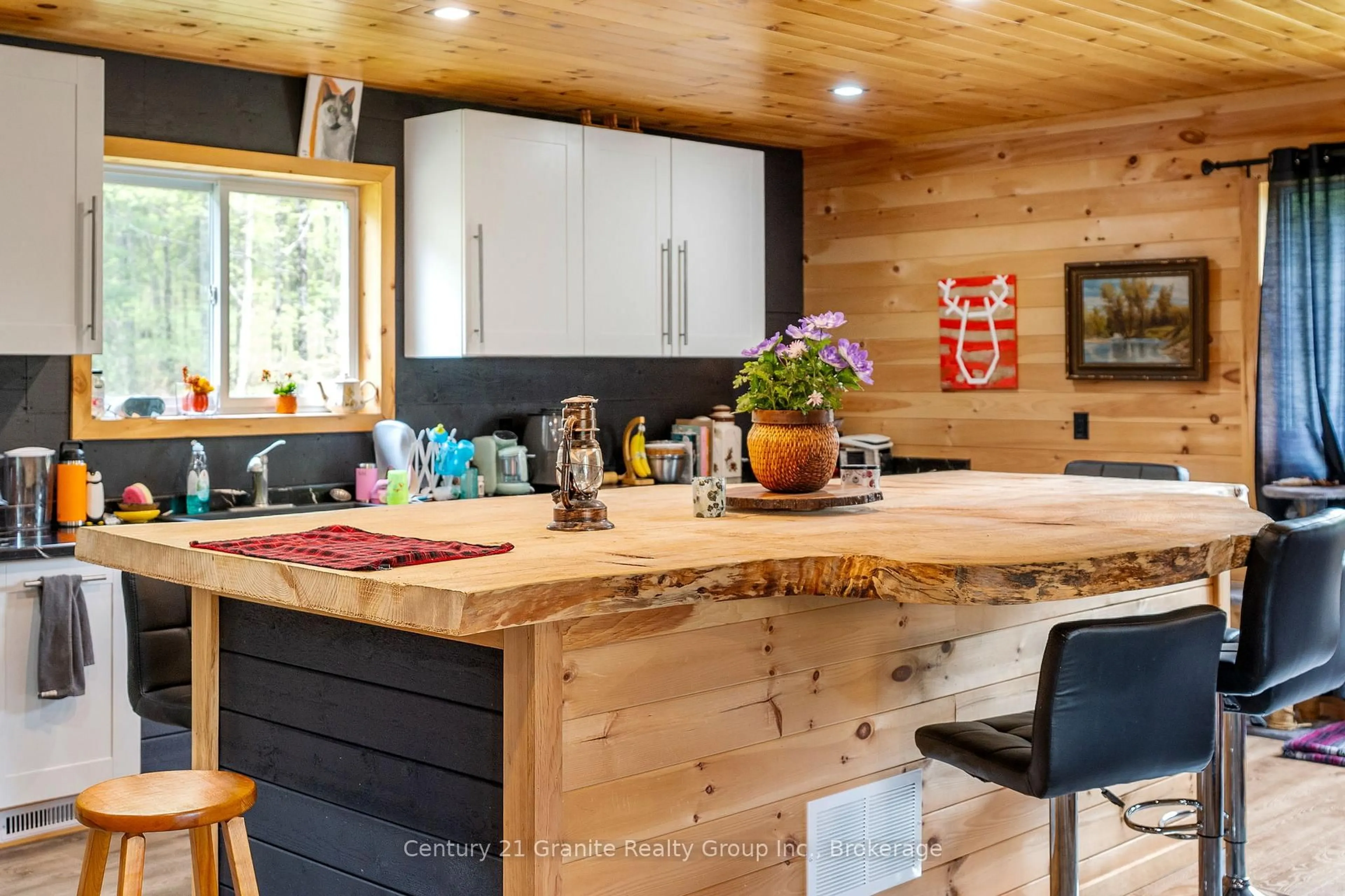 Rustic kitchen, wood/laminate floor for 10498 Highway 118, Algonquin Highlands Ontario K0M 1J0