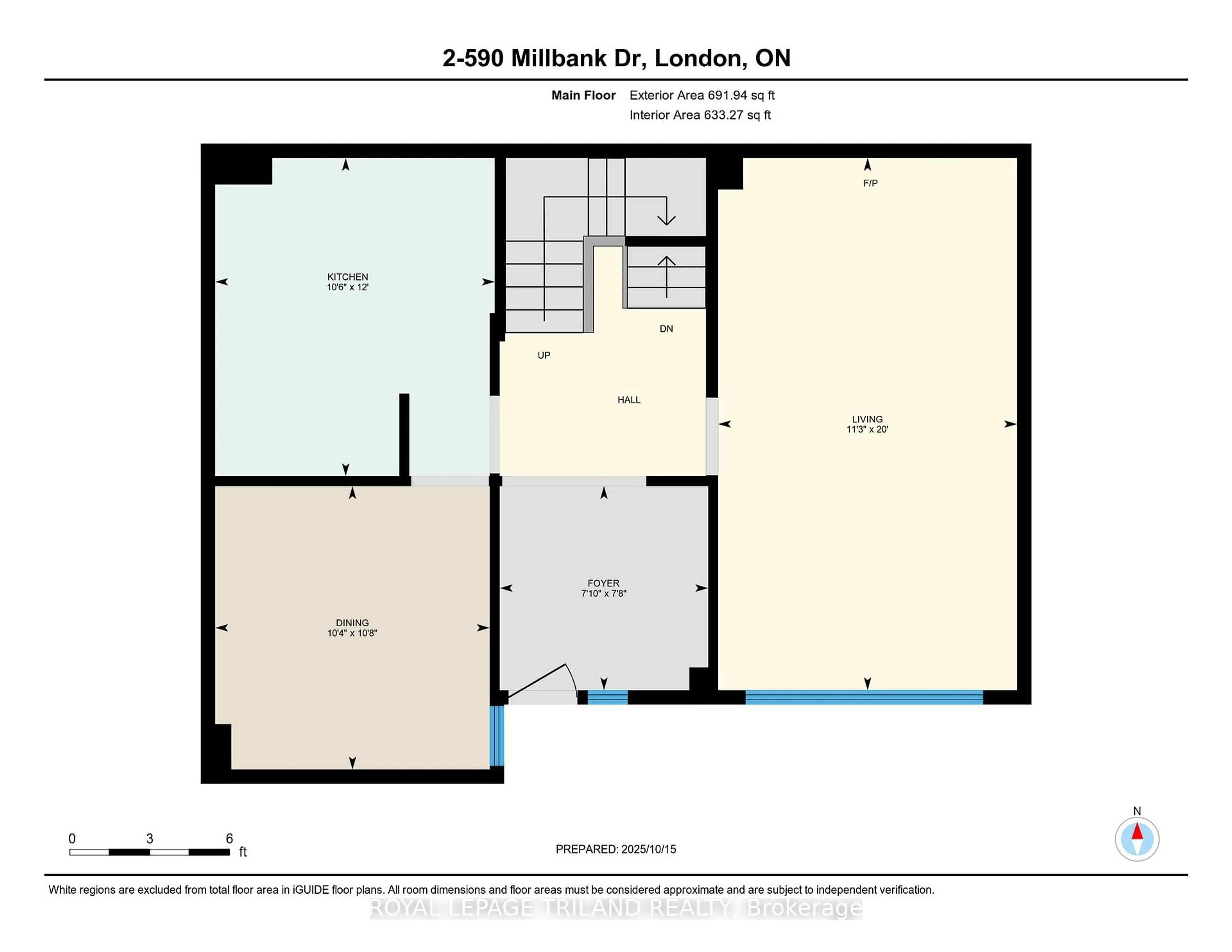 Floor plan for 590 MILLBANK Dr #2, London South Ontario N6E 2H2