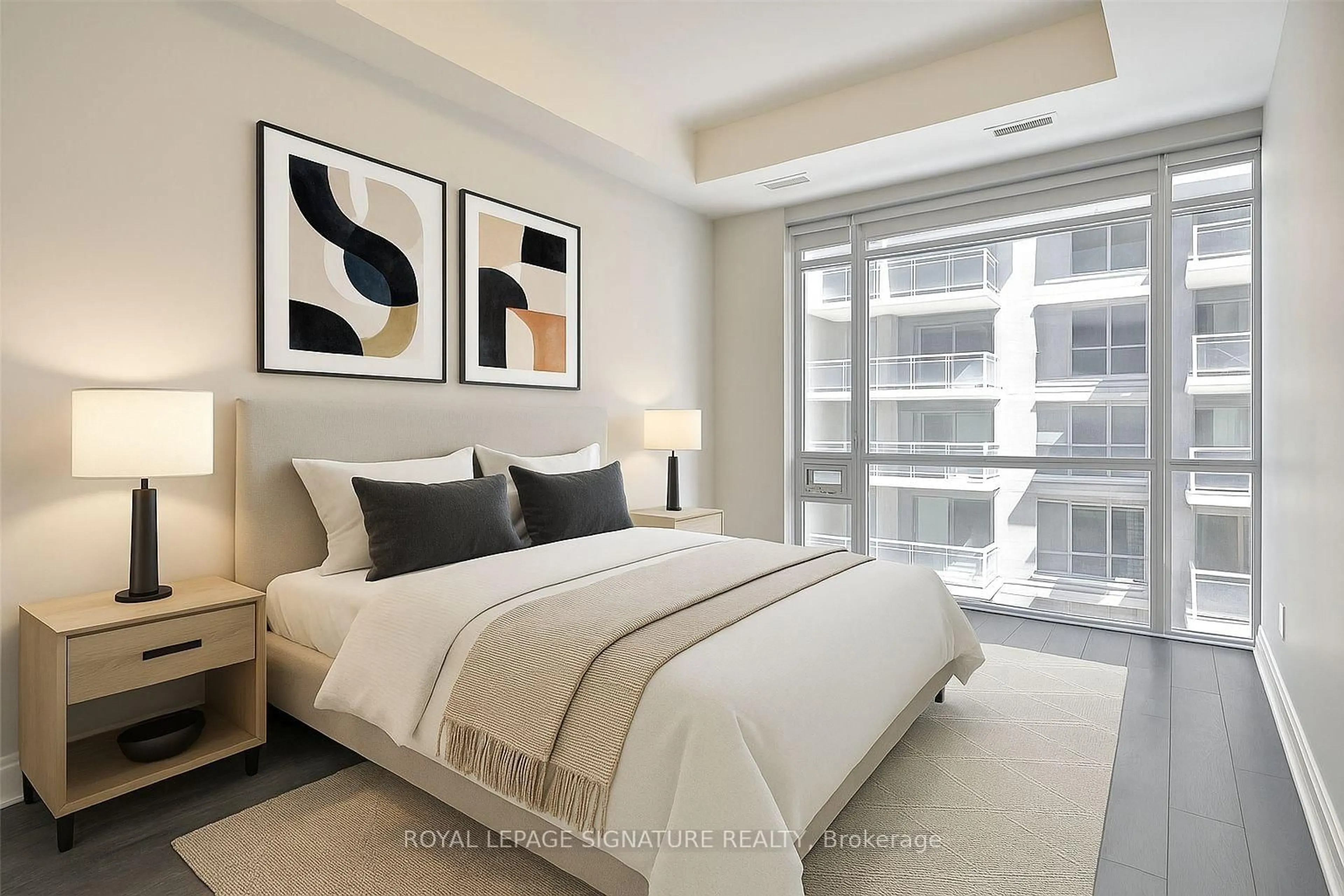 Bedroom with bed, unknown for 150 Main St #614, Hamilton Ontario L8P 1H8