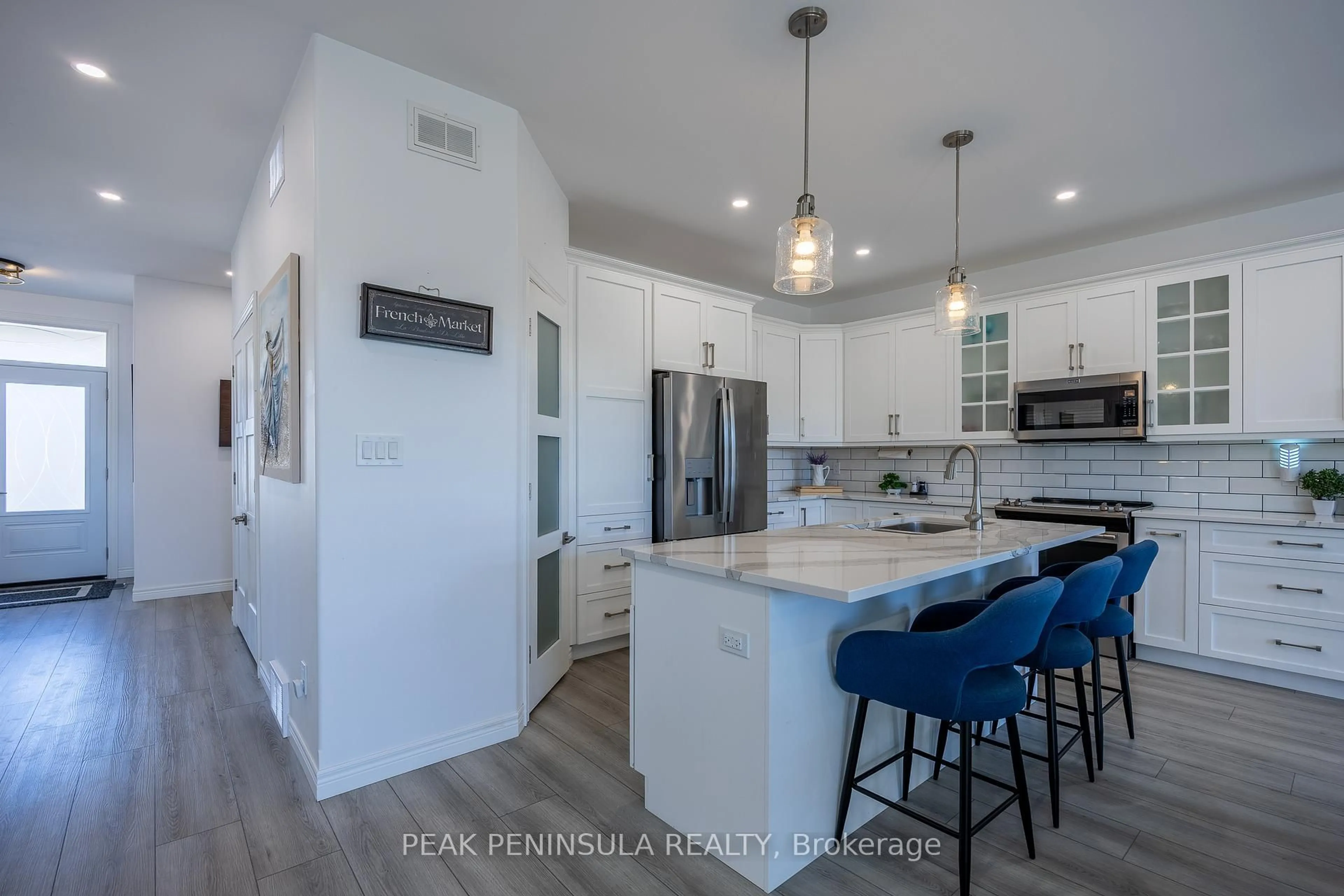 Open concept kitchen, ceramic/tile floor for 23 Pintail Lane, Norfolk Ontario N0E 1M0