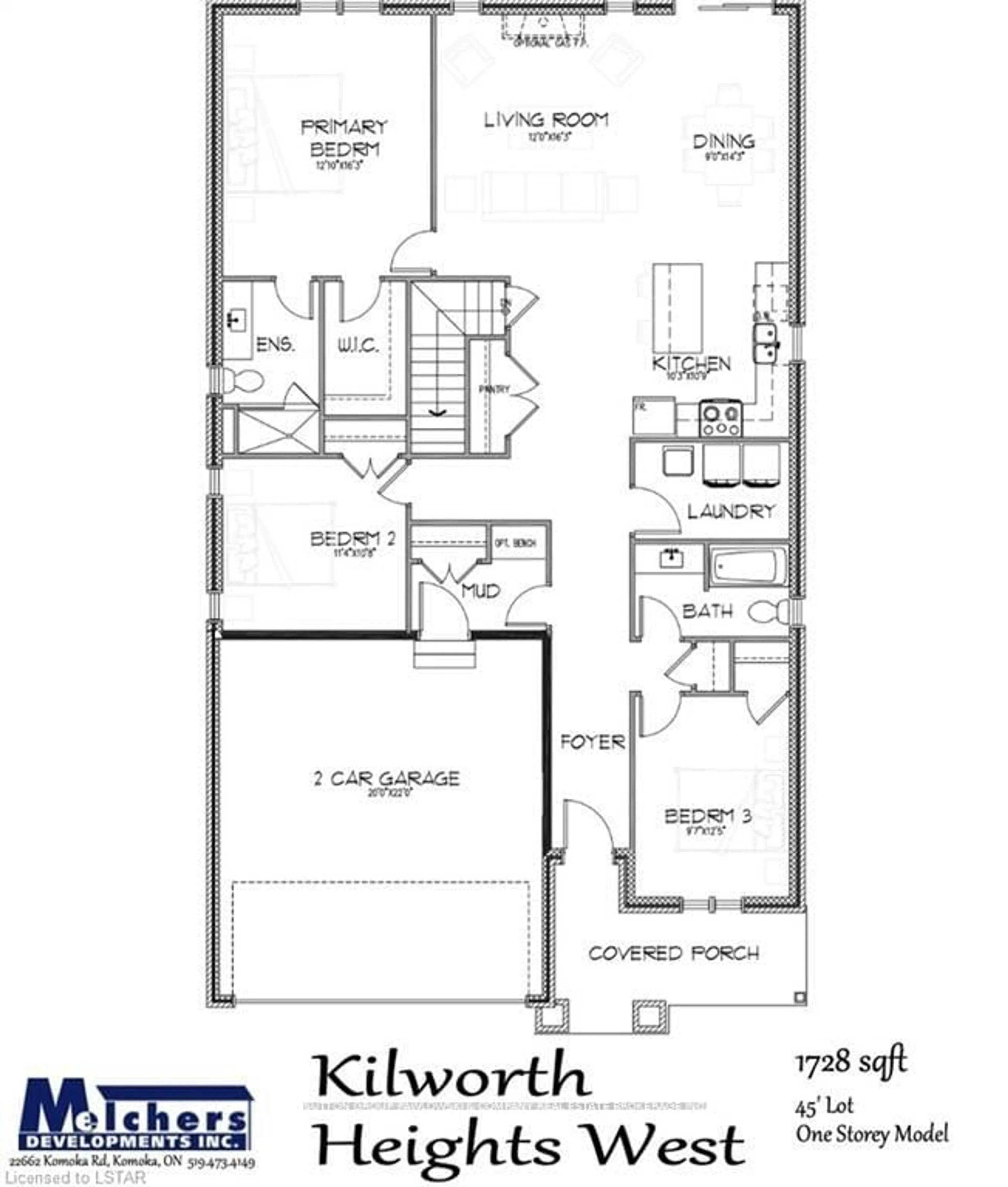 Floor plan for 91 ALLISTER Dr #Lot #23, Middlesex Centre Ontario N0L 1R0