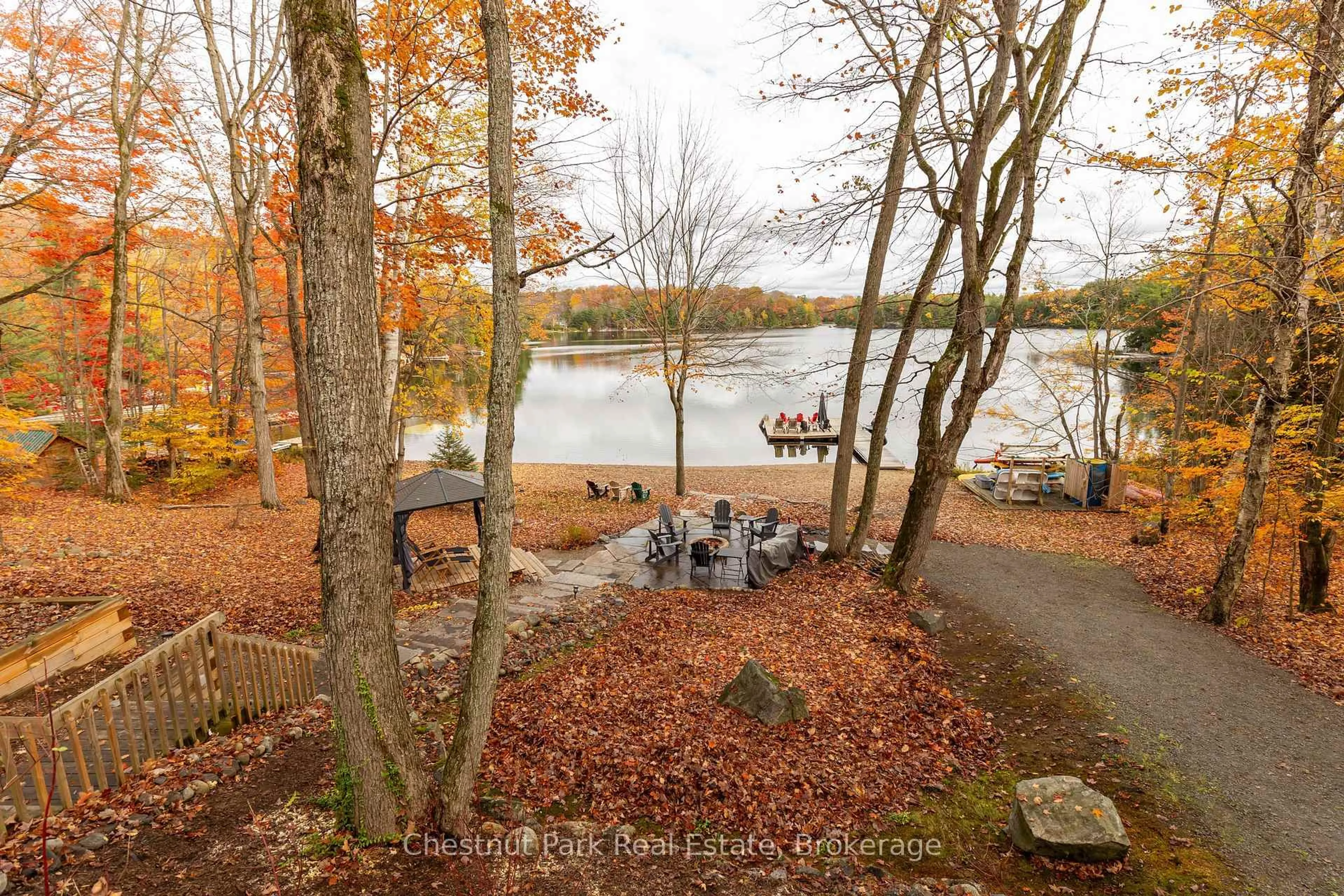 Patio, water/lake/river/ocean view for 305 Salmon Lake Rd, Seguin Ontario P2A 0B2