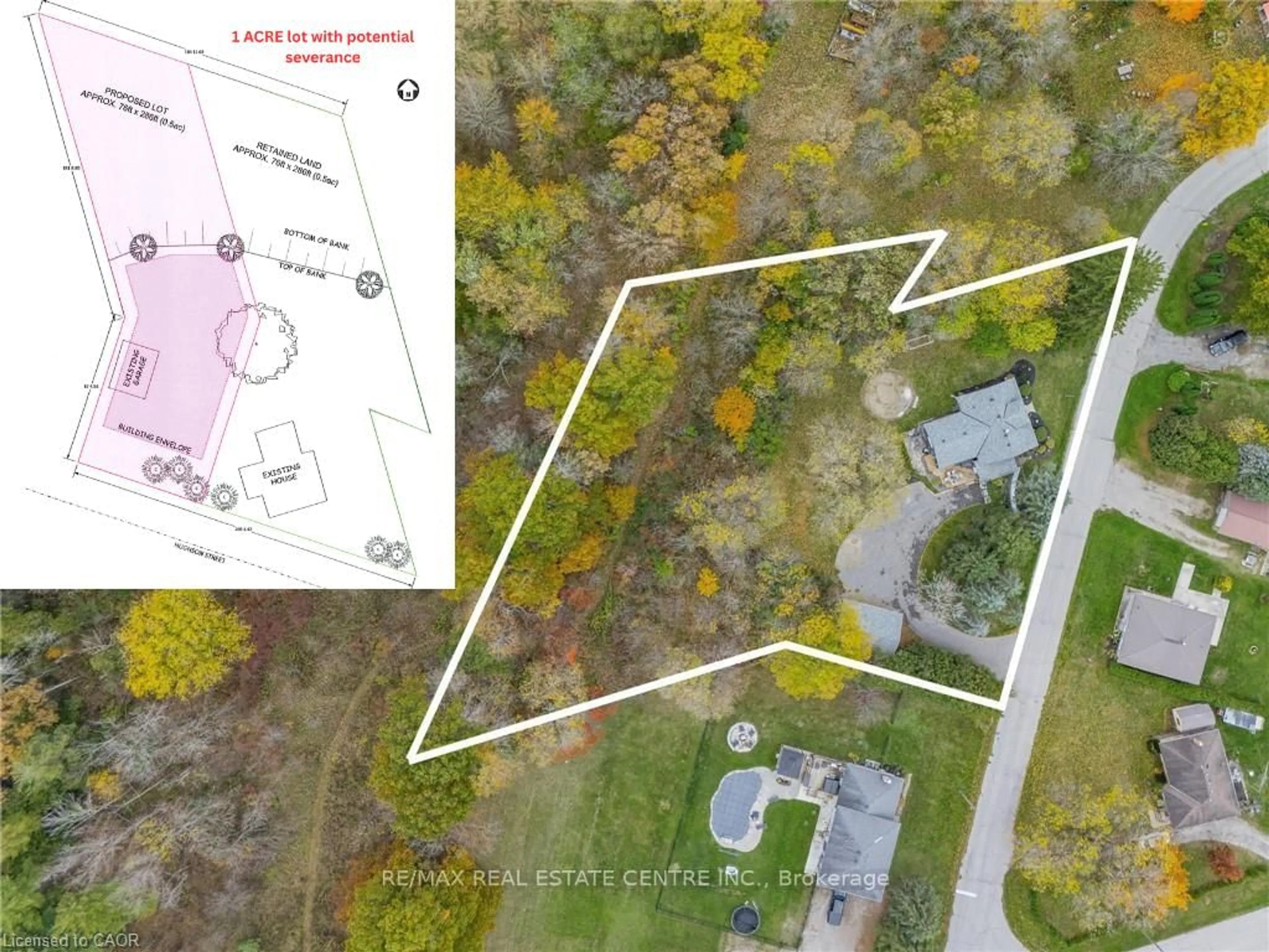 A pic from outside/outdoor area/front of a property/back of a property/a pic from drone, street for 1 Hughson St, North Dumfries Ontario N0B 1L0