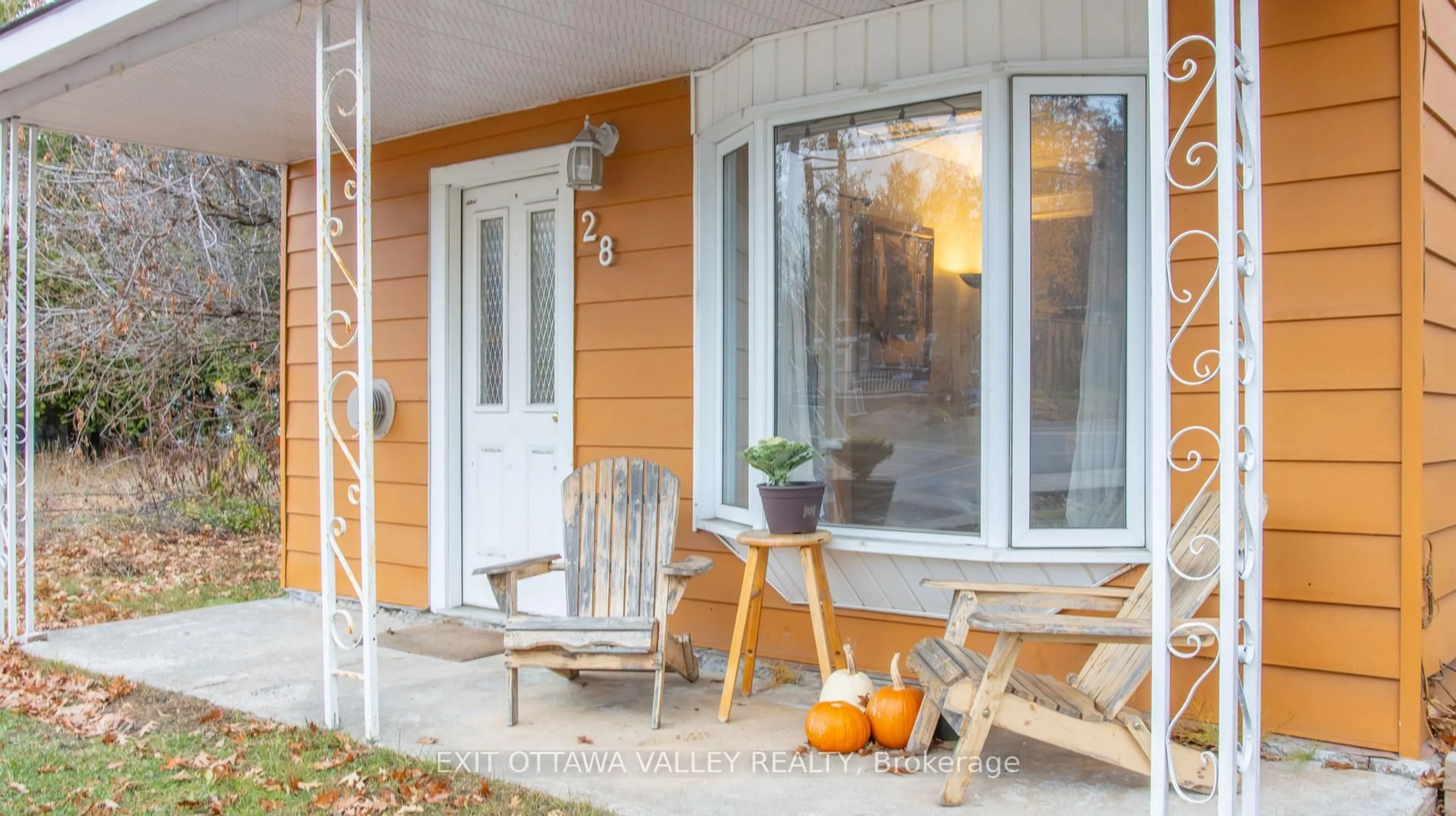 Home with vinyl exterior material, street for 28 Paugh Lake Rd, Barry's Bay Ontario K0J 1B0