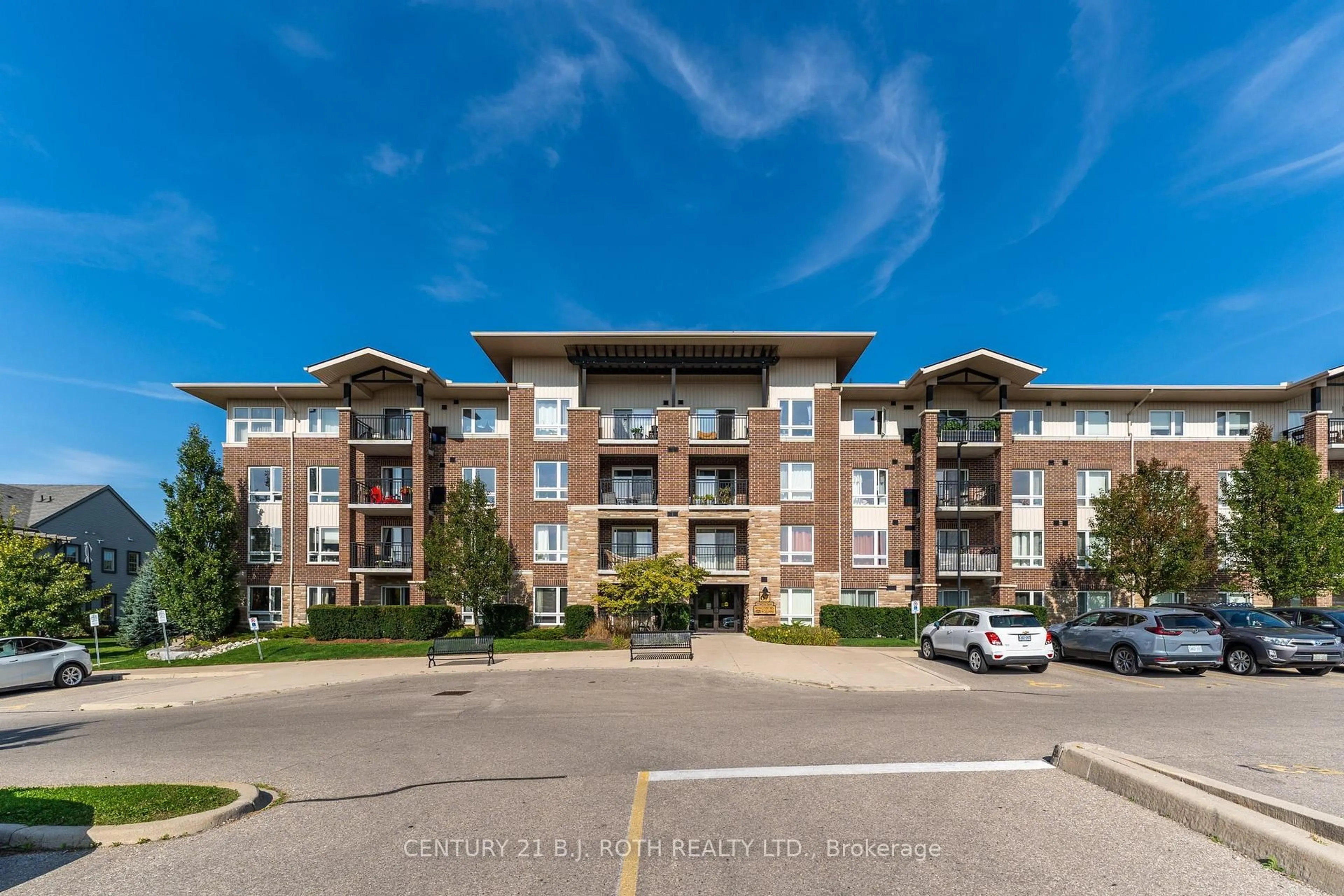 A pic from outside/outdoor area/front of a property/back of a property/a pic from drone, building for 67 Kingsbury Sq #403, Guelph Ontario N1L 0L3