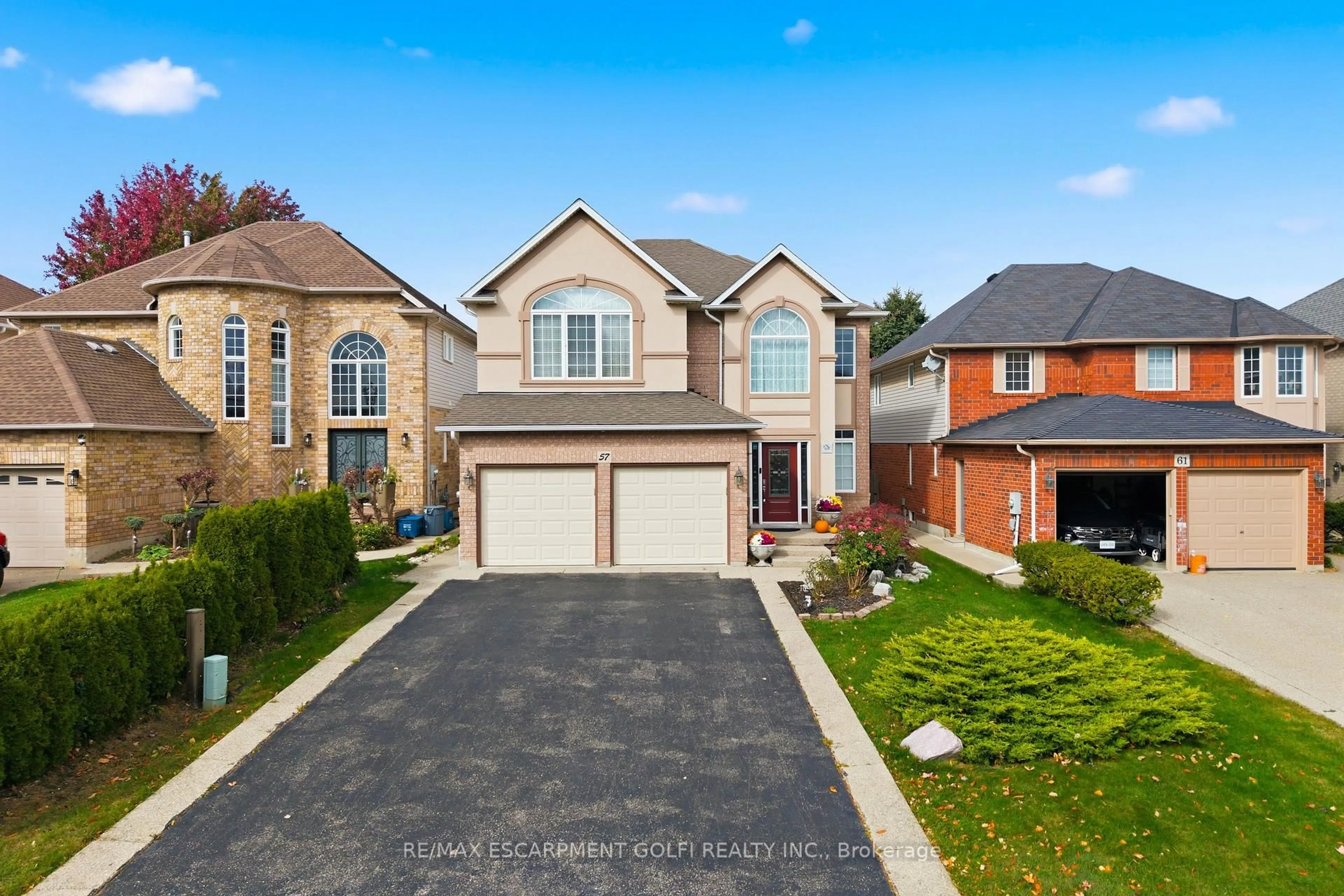 Home with brick exterior material, street for 57 Yorkshire Dr, Hamilton Ontario L9K 1M4