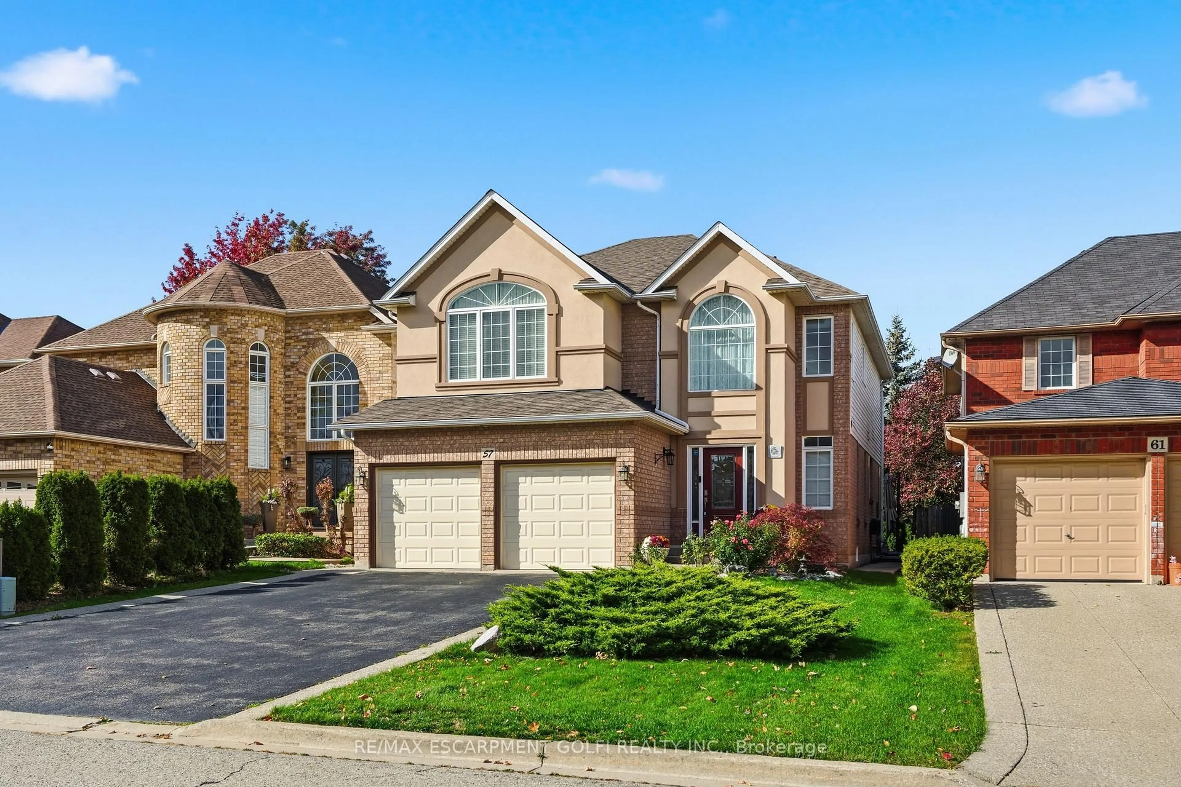 Home with brick exterior material, street for 57 Yorkshire Dr, Hamilton Ontario L9K 1M4