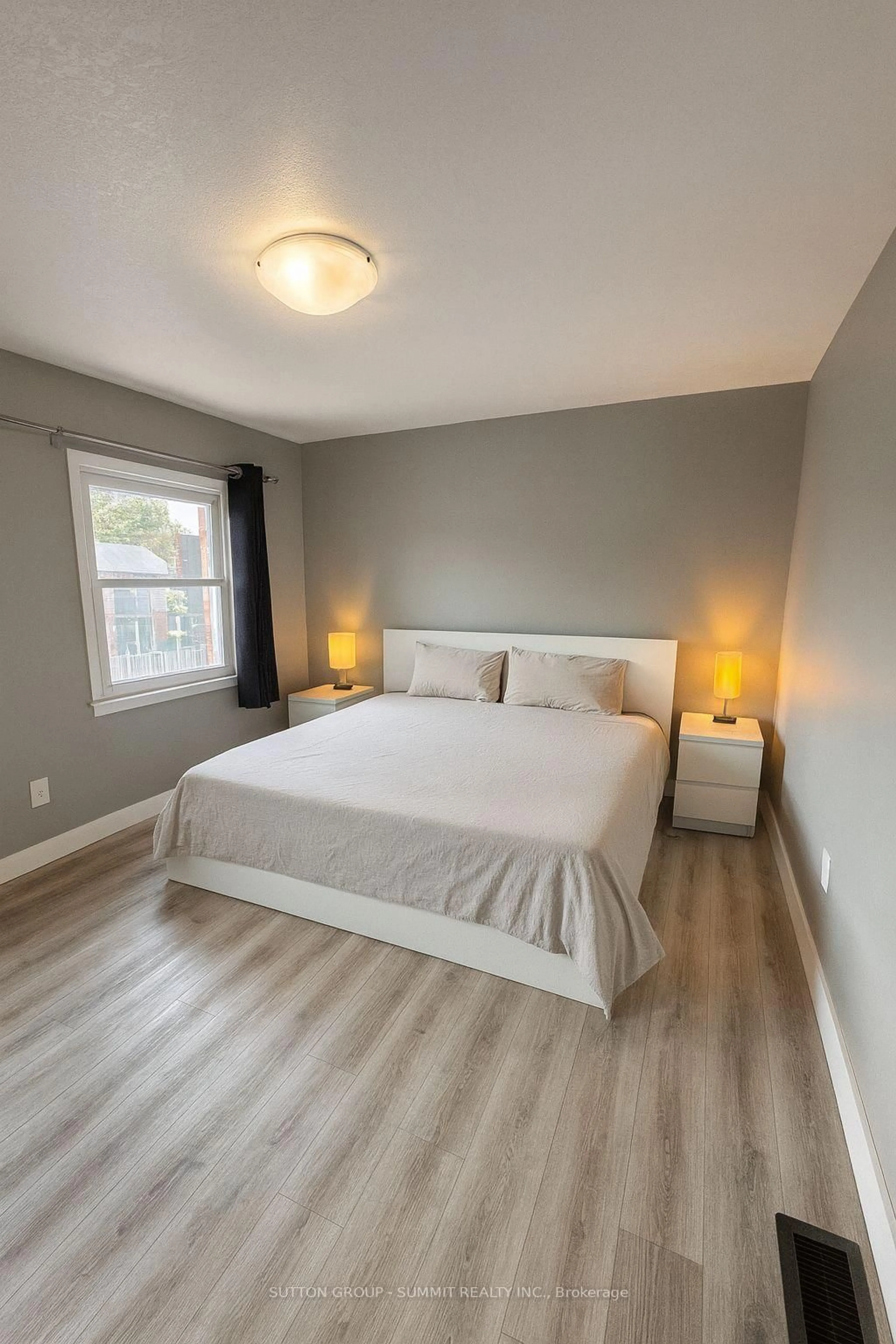 Bedroom with bed, wood/laminate floor for 1060 Southdale Rd #36, London South Ontario N6E 1B2