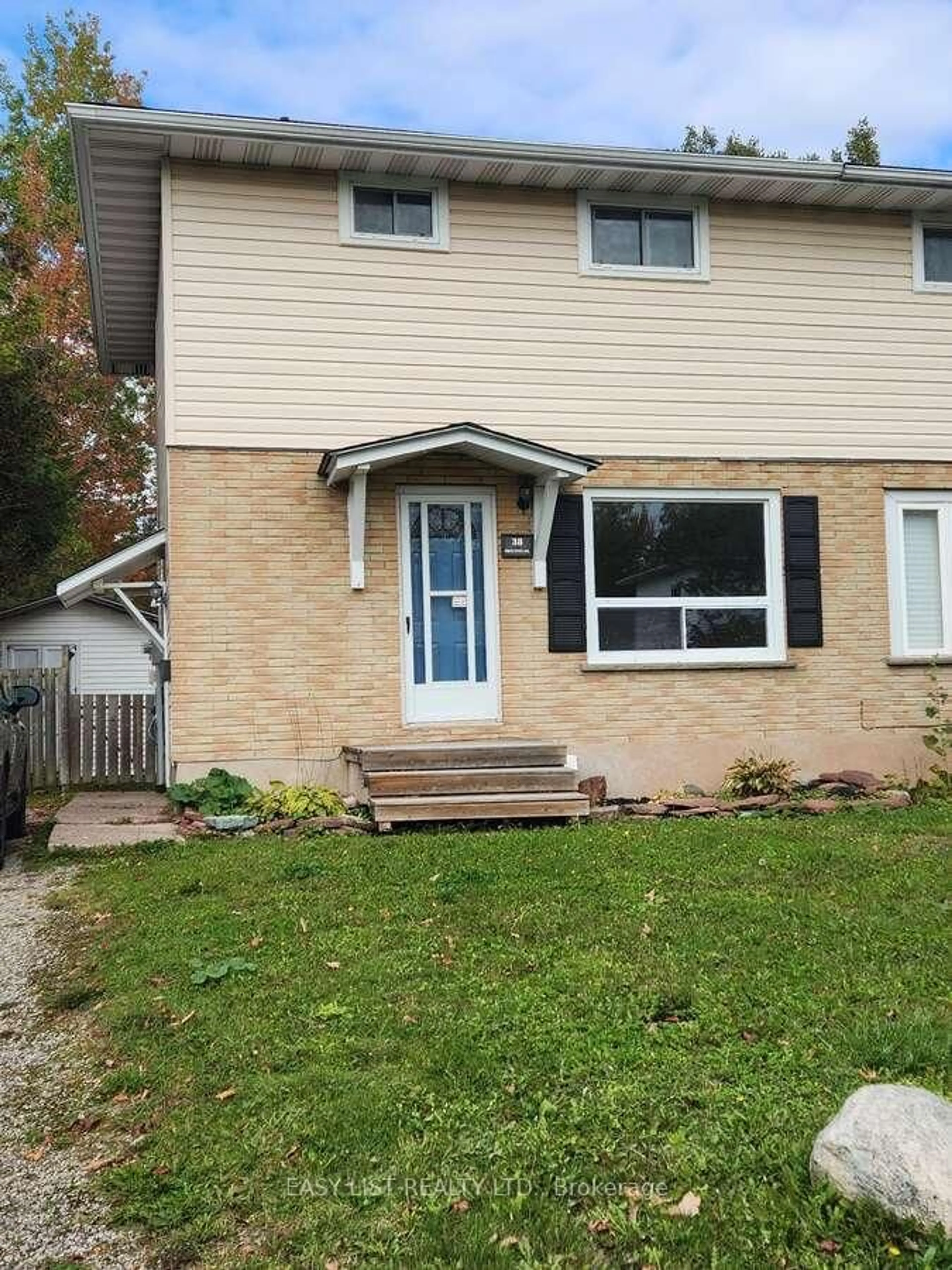 Home with vinyl exterior material, street for 38 Princeton Dr, Sault Ste Marie Ontario P6B 5T6