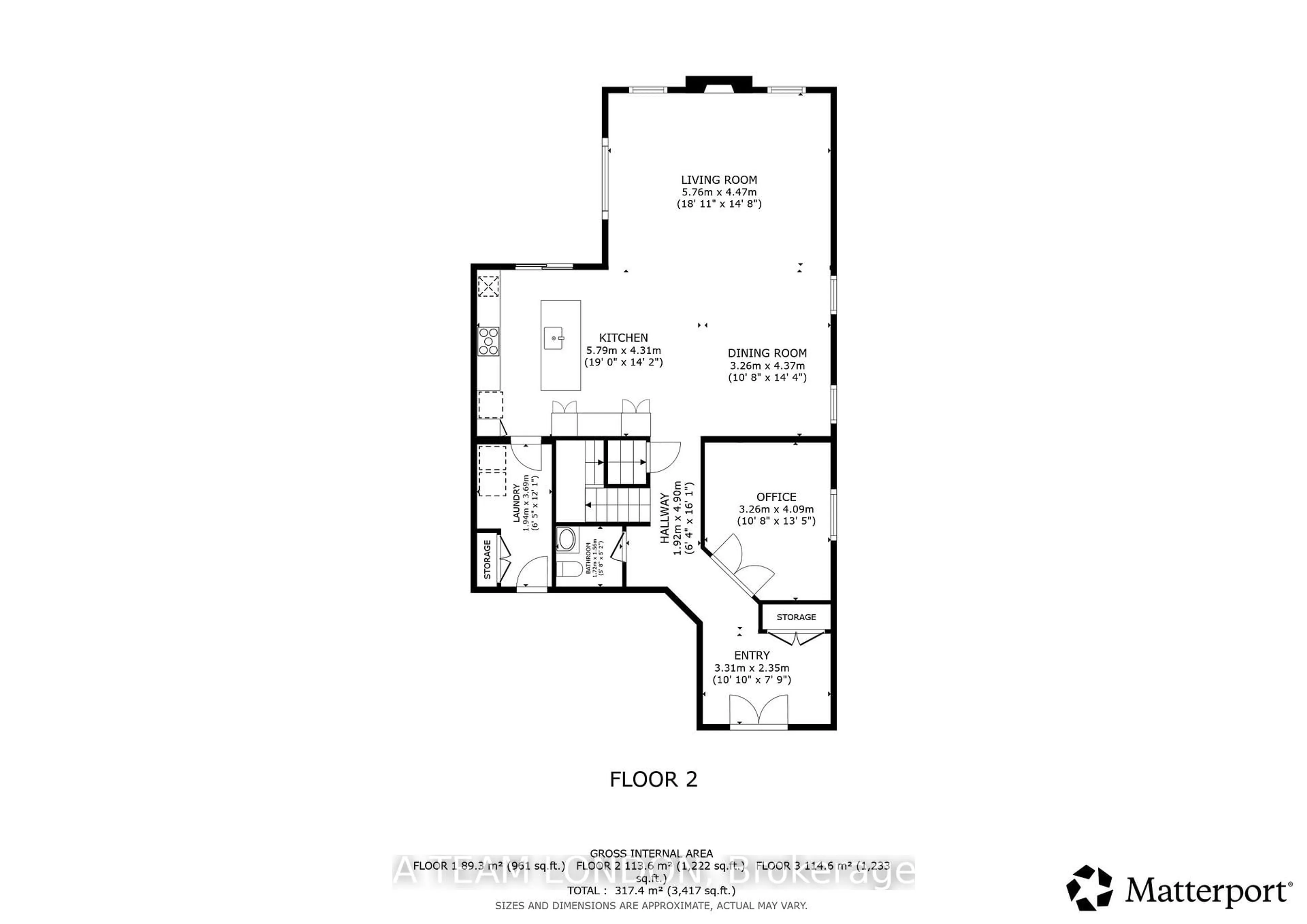 Floor plan for 2479 Seven Oaks Rdge, London South Ontario N6M 1G5