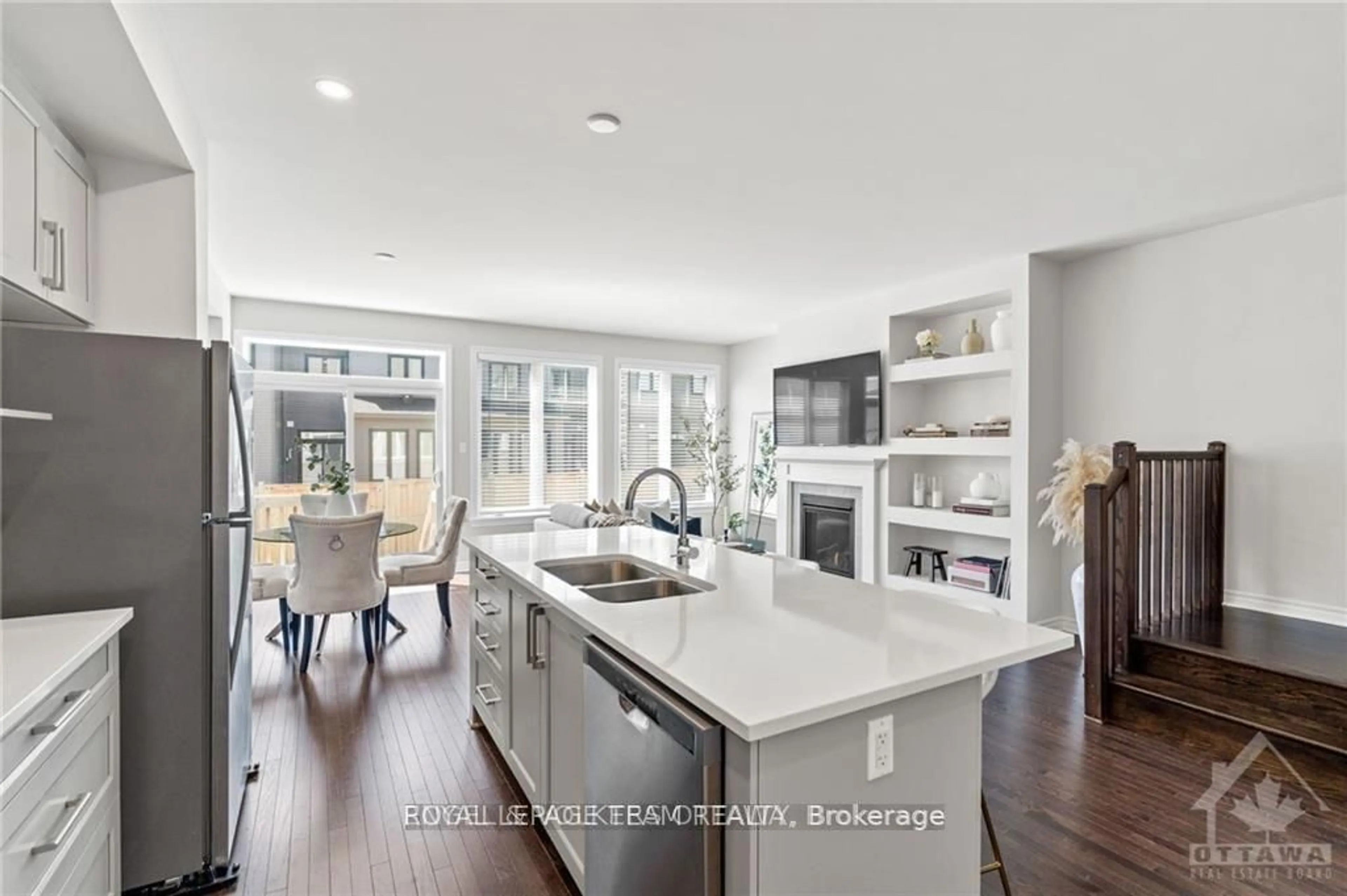 Open concept kitchen, ceramic/tile floor for 165 Angelonia Cres, Ottawa Ontario K1T 0Y5