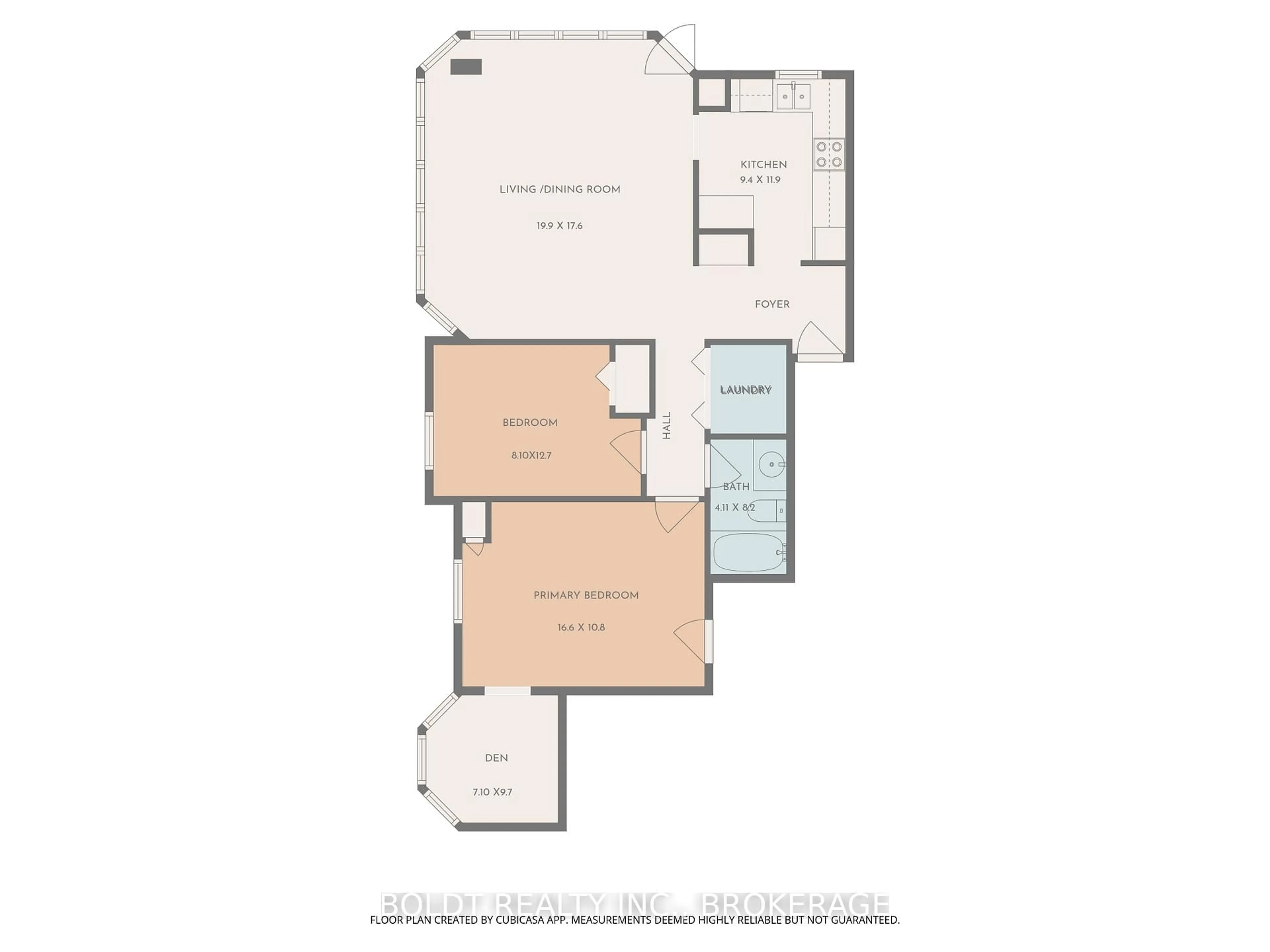 Floor plan for 81 Scott St #809, St. Catharines Ontario L2N 7L5