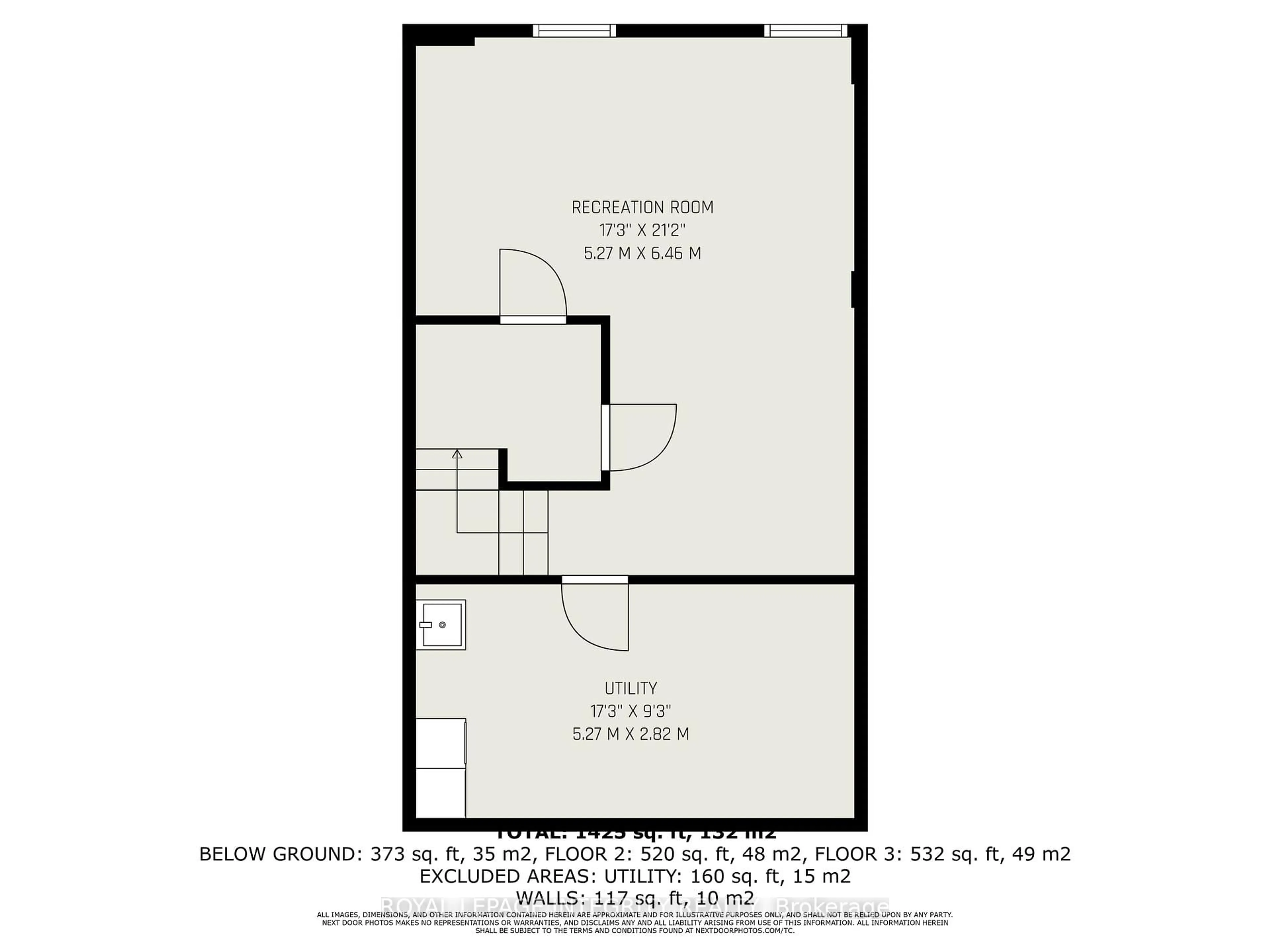 Floor plan for 913J Elmsmere Rd, Ottawa Ontario K1J 8G4