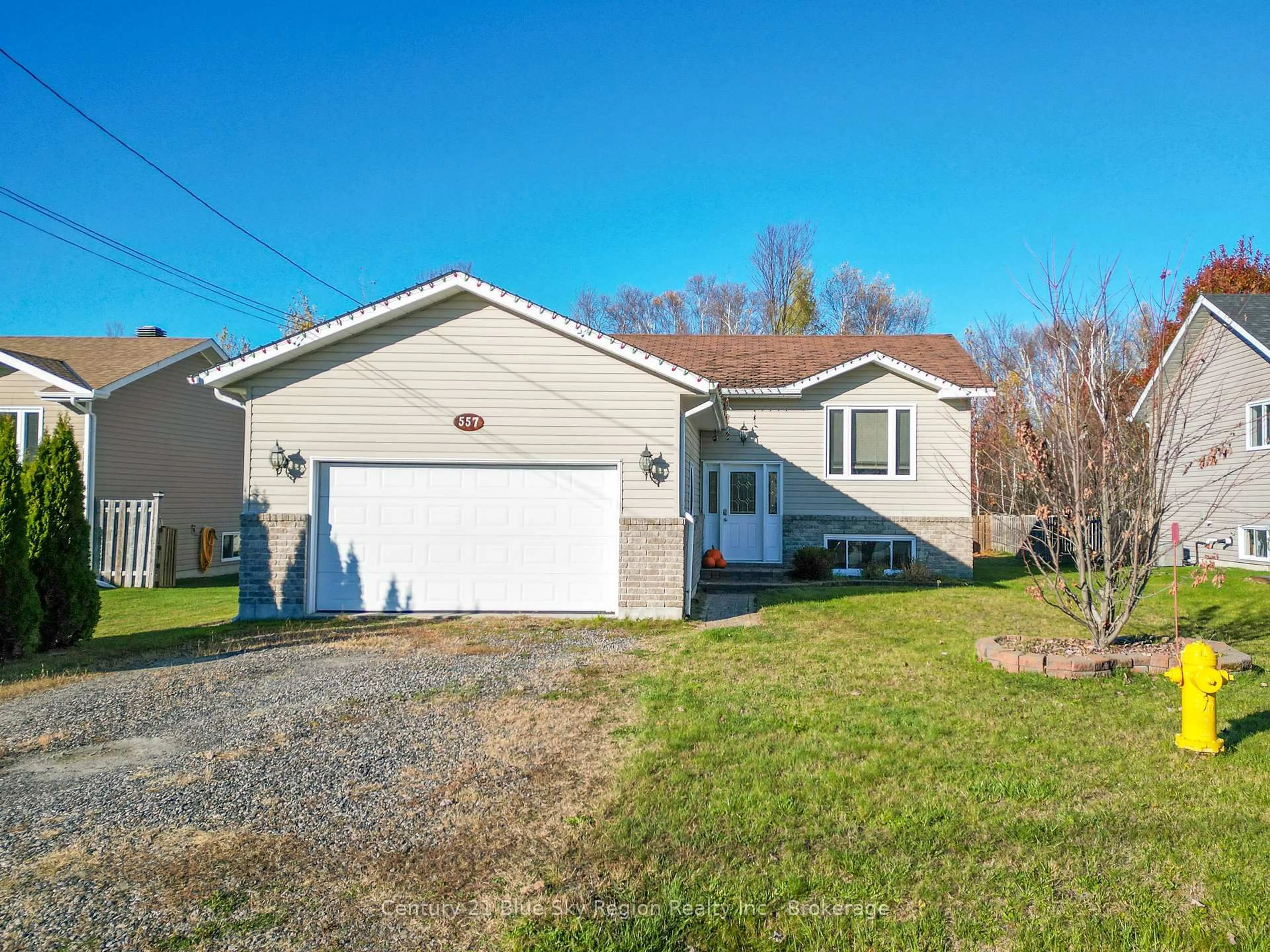 Home with vinyl exterior material, street for 557 Demers St, West Nipissing Ontario P2B 0A1