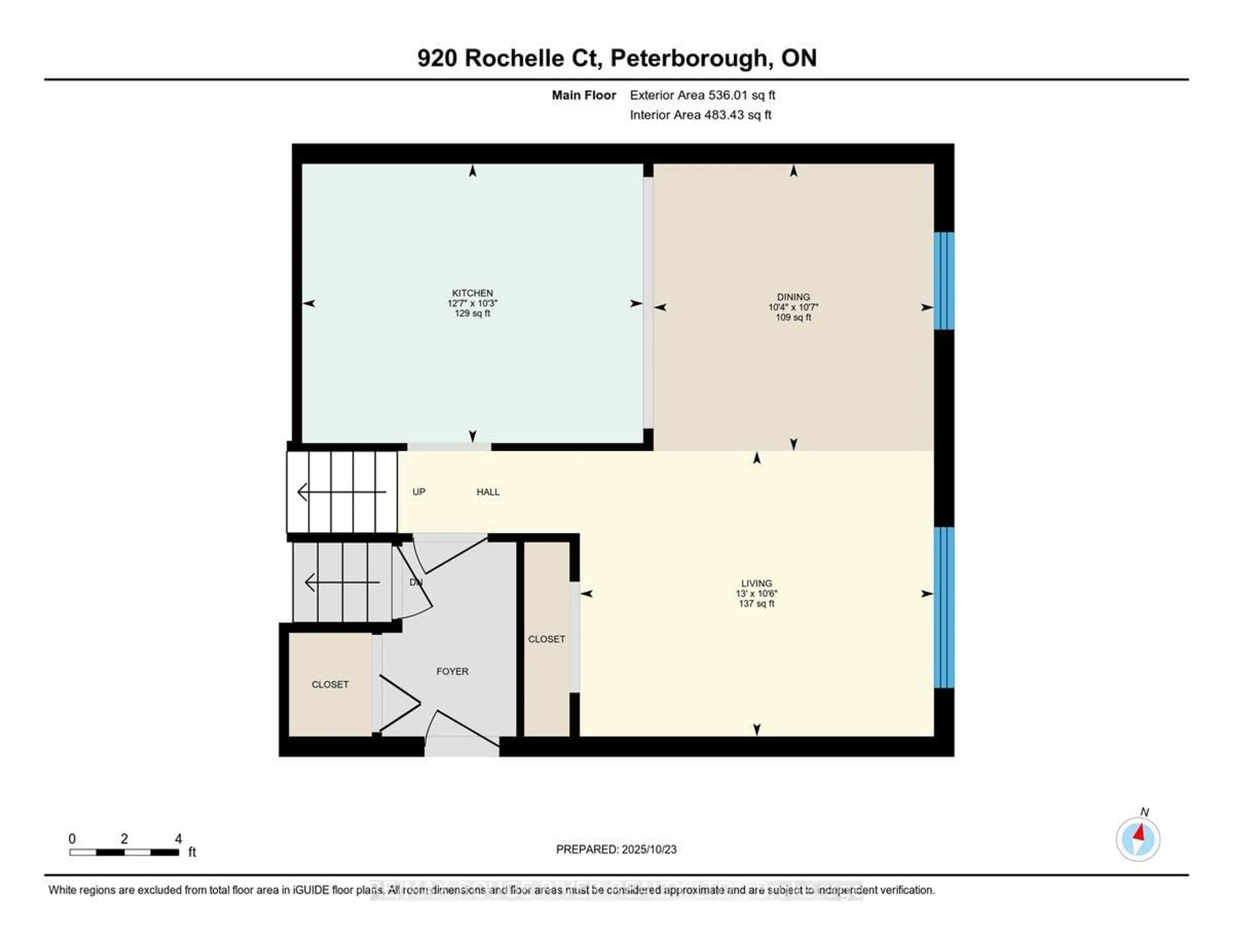 Floor plan for 920 Rochelle Crt, Peterborough Ontario K9J 1J7