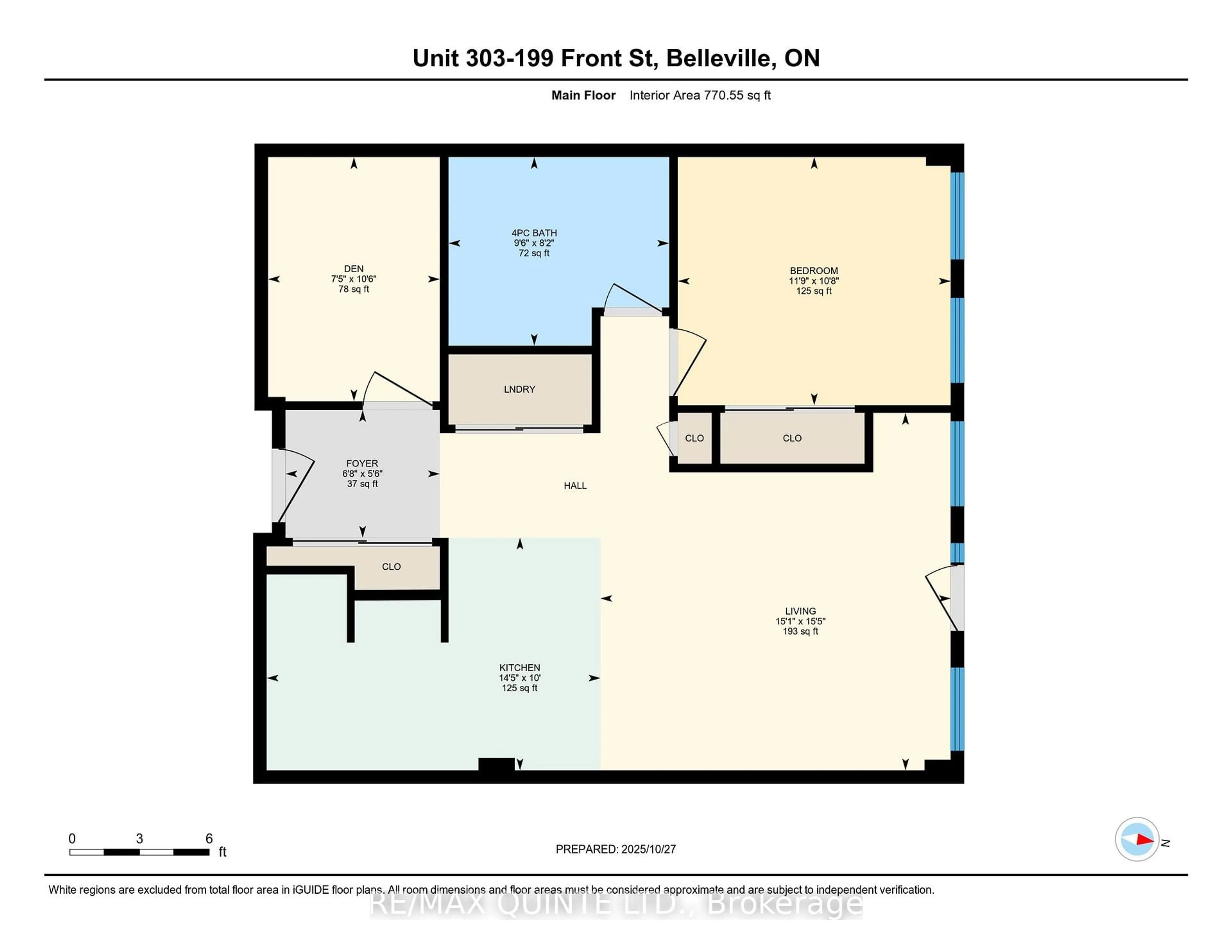 Floor plan for 199 Front St #303, Belleville Ontario K8N 5H5