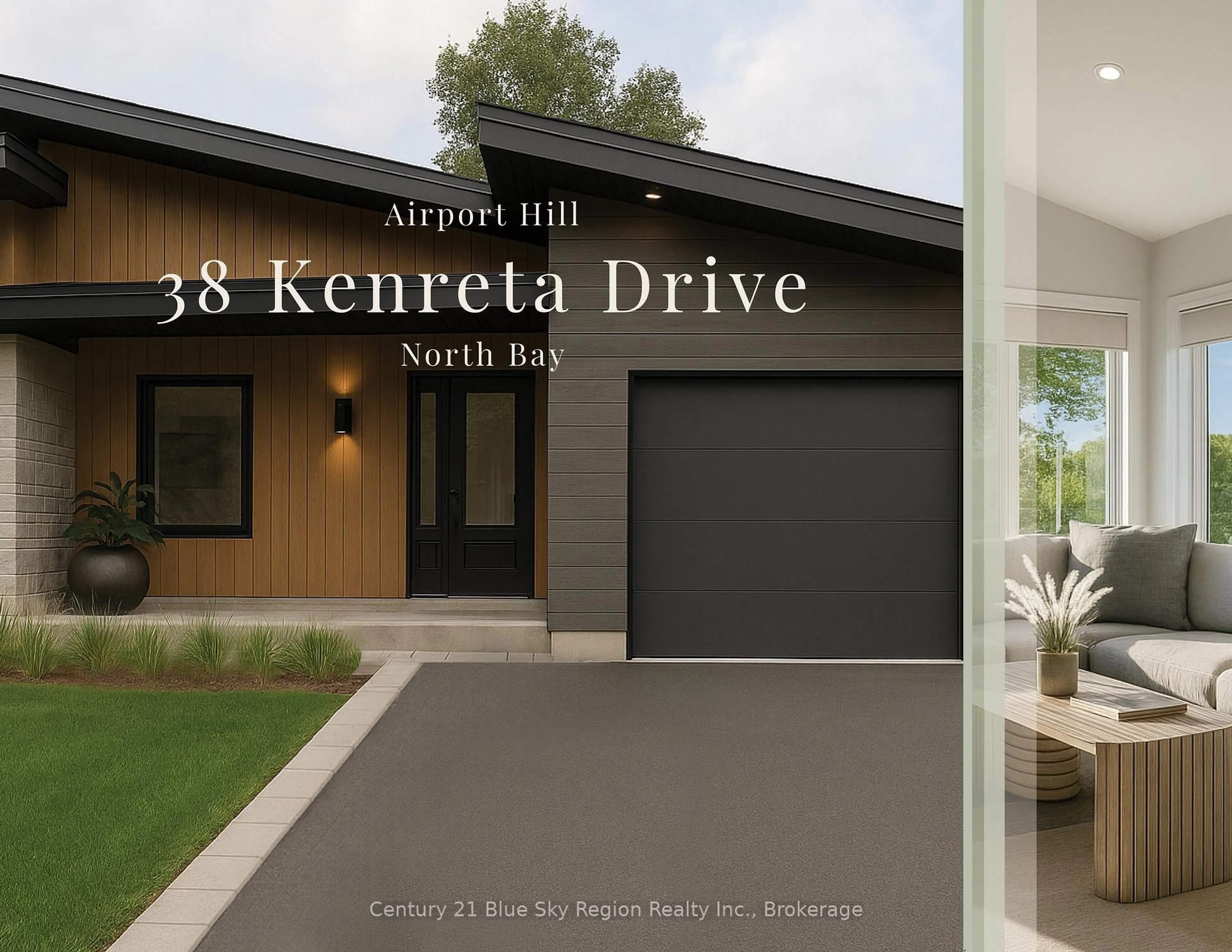 Home with vinyl exterior material, street for 38 Kenreta Dr, North Bay Ontario P1C 0A5