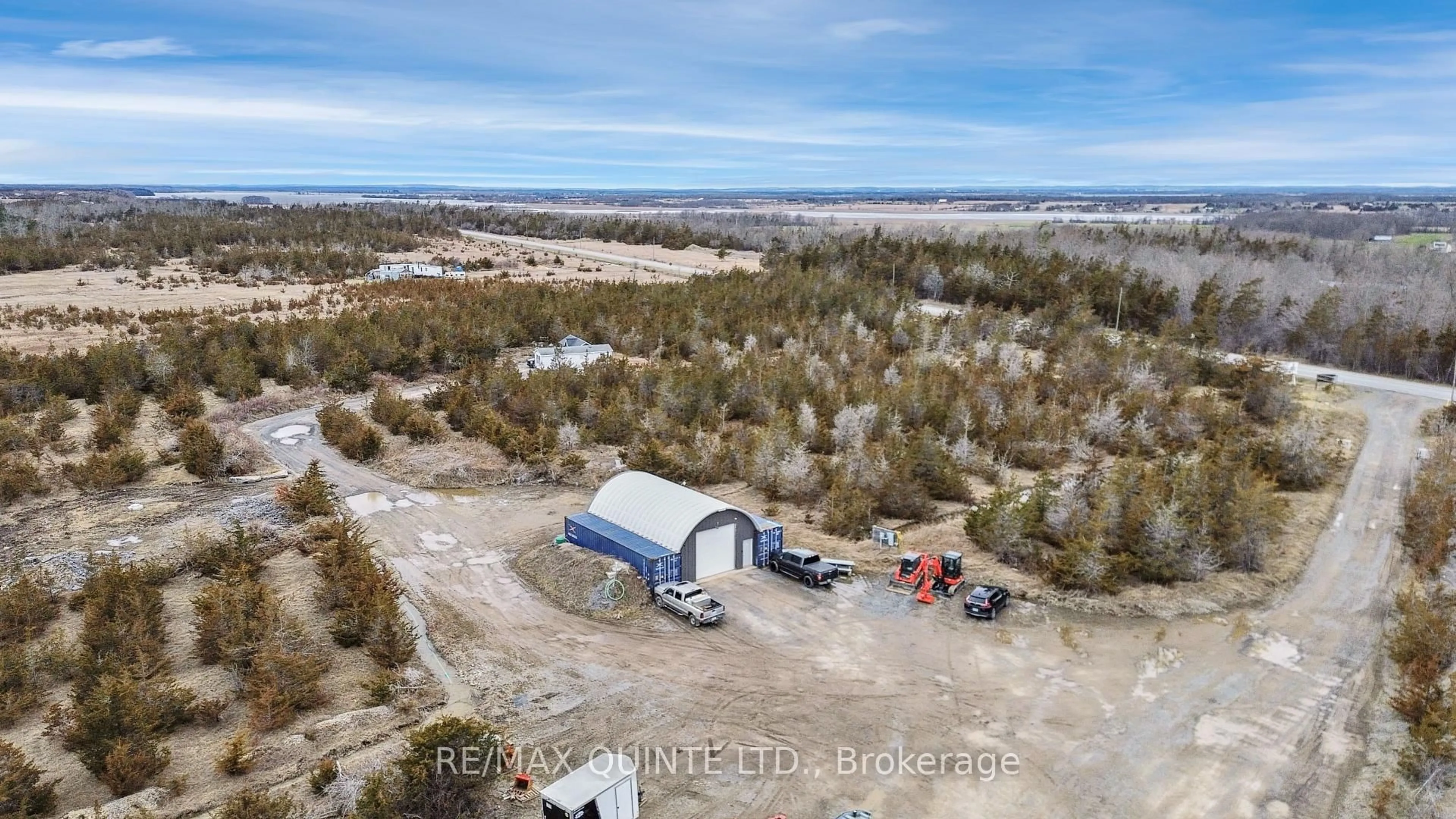 A pic from outside/outdoor area/front of a property/back of a property/a pic from drone, building for 55 County Road 14, Prince Edward County Ontario K0K 1W0