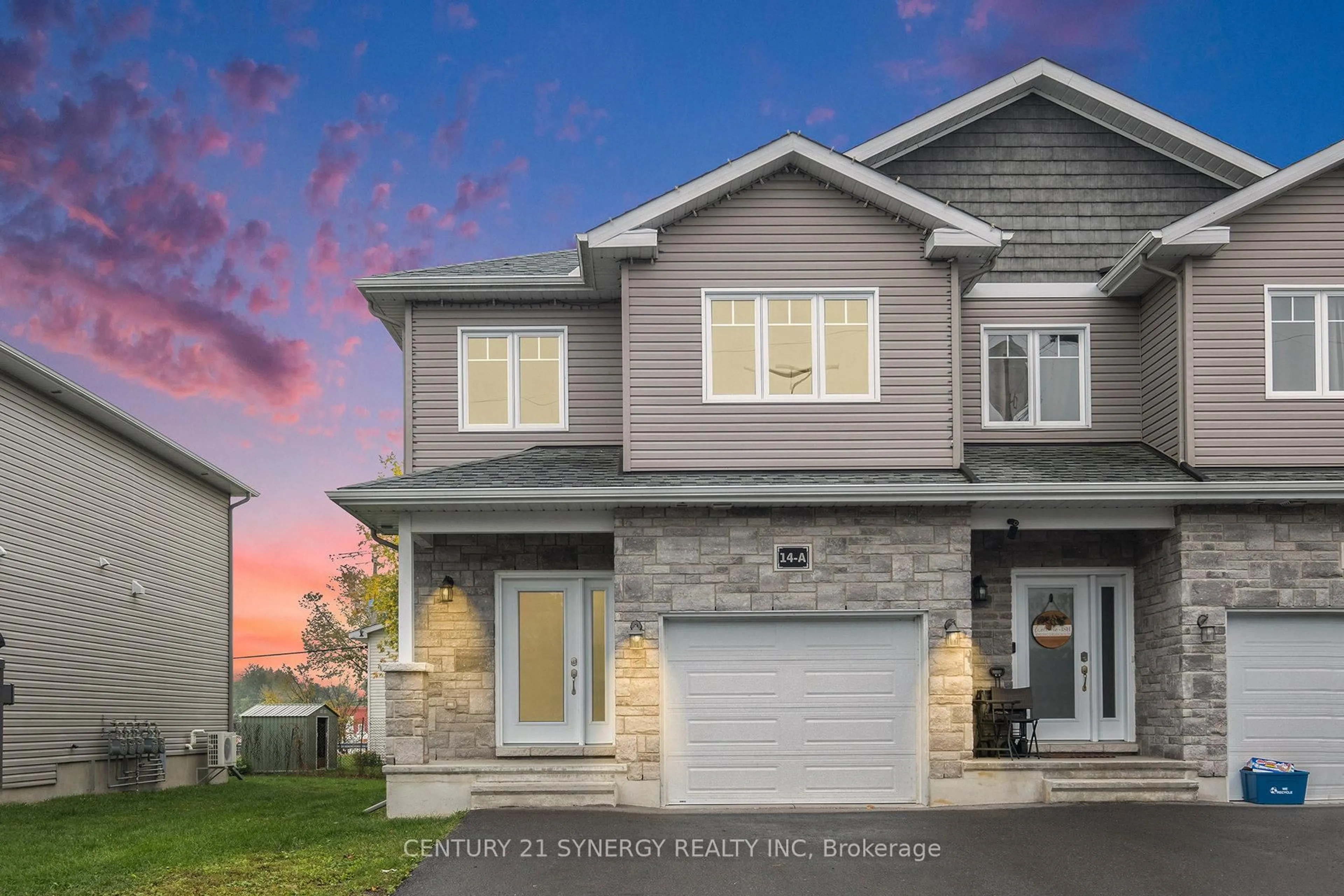 Home with vinyl exterior material, street for 14A George St, North Stormont Ontario K0A 1R0