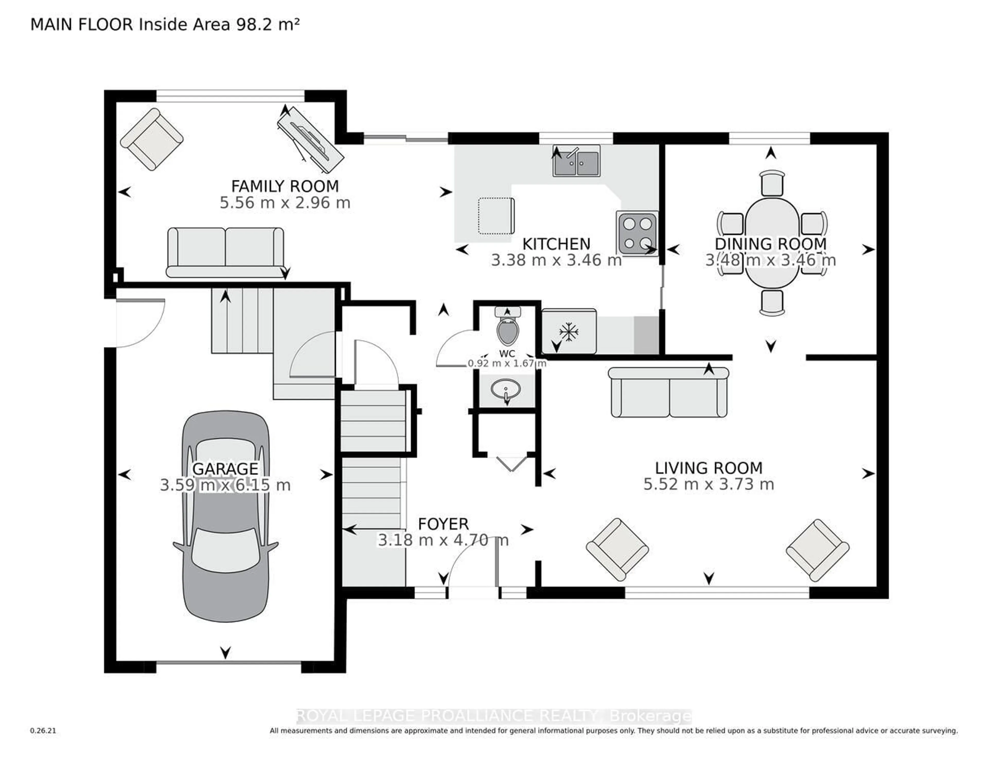 Floor plan for 1346 Briarwood Dr, Brockville Ontario K6V 6E4