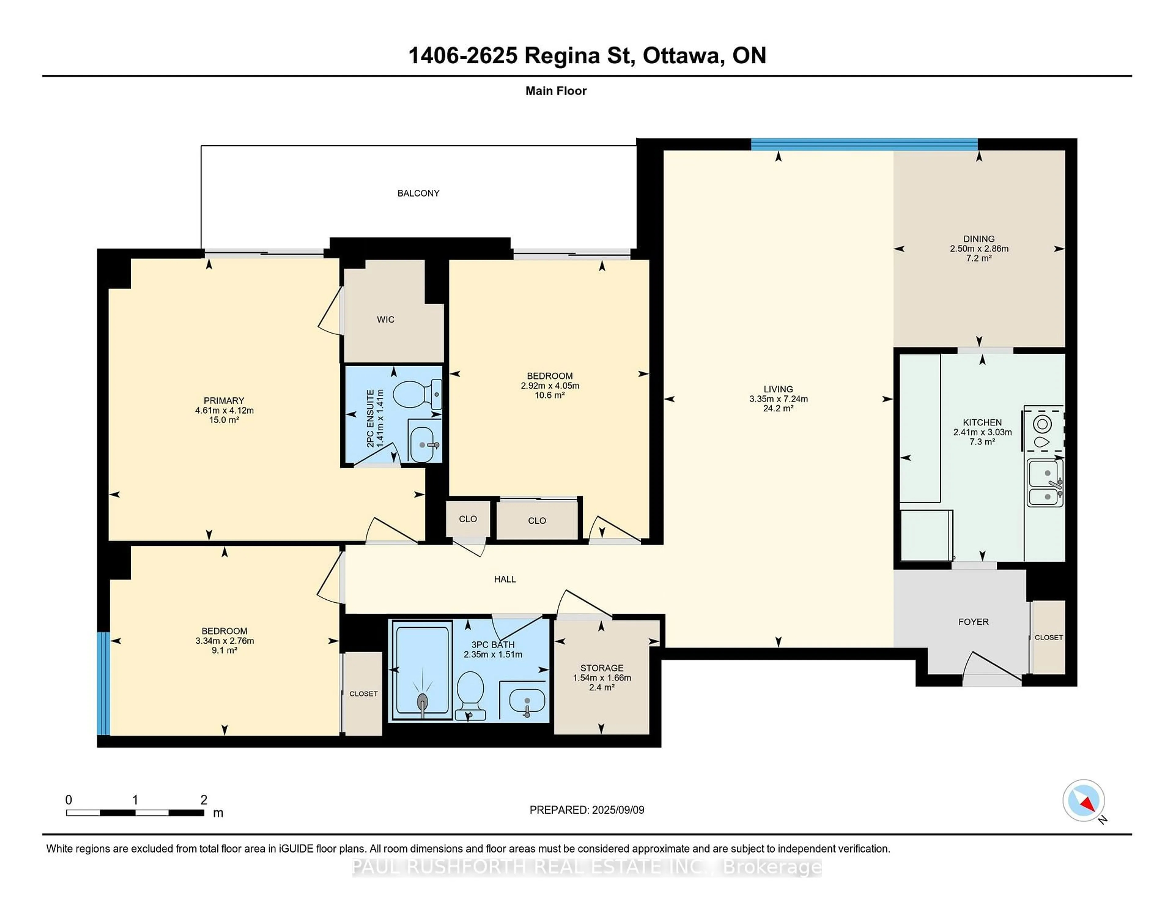 Floor plan for 2625 Regina St #1406, Ottawa Ontario K2B 5W8