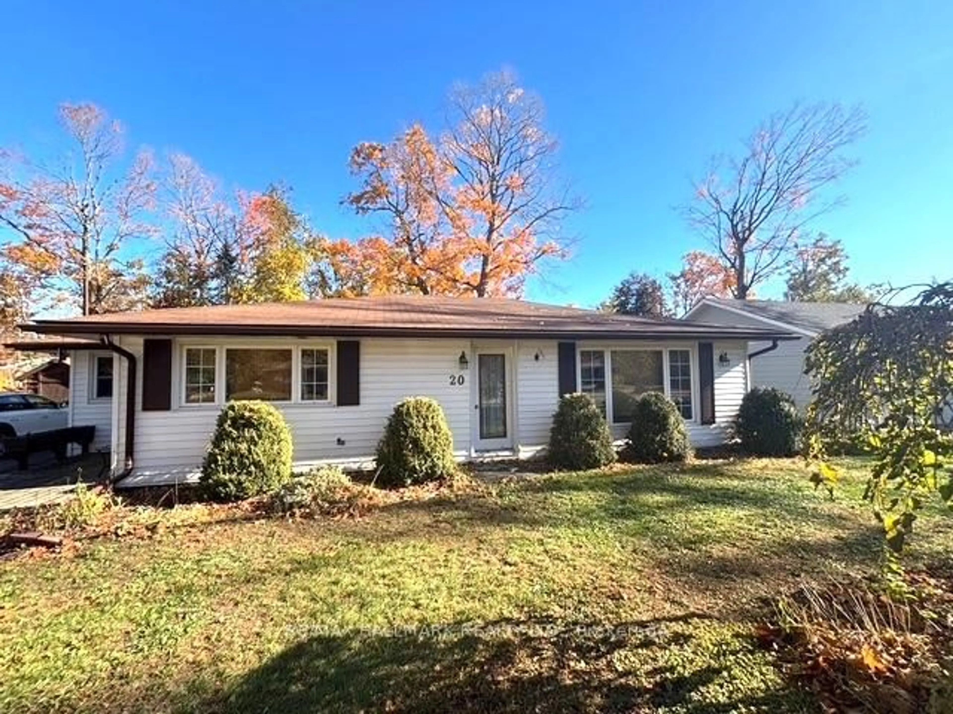 Home with vinyl exterior material, street for 20 Bayview Dr, Kawartha Lakes Ontario K0M 1A0