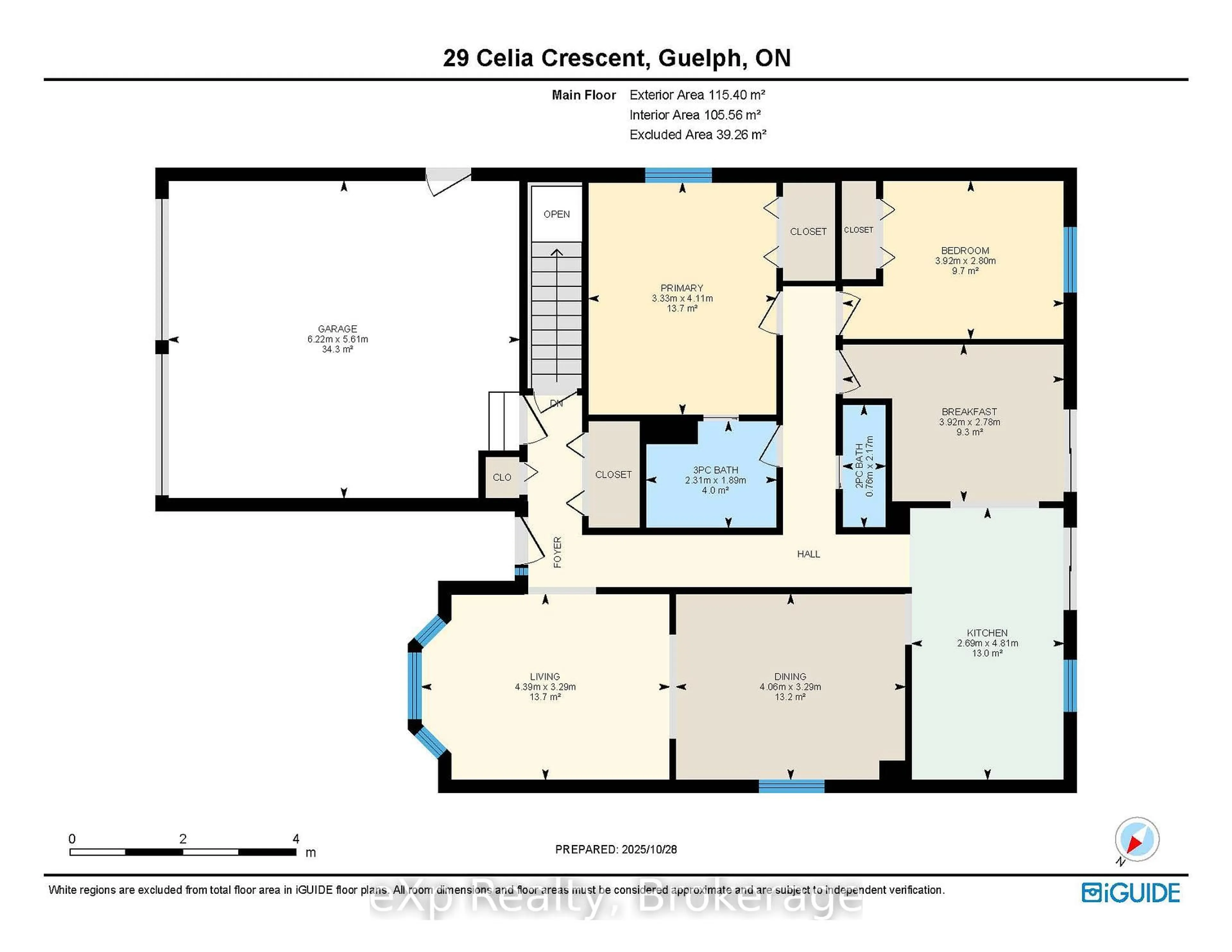 Floor plan for 29 Celia Cres, Guelph Ontario N1G 4R4
