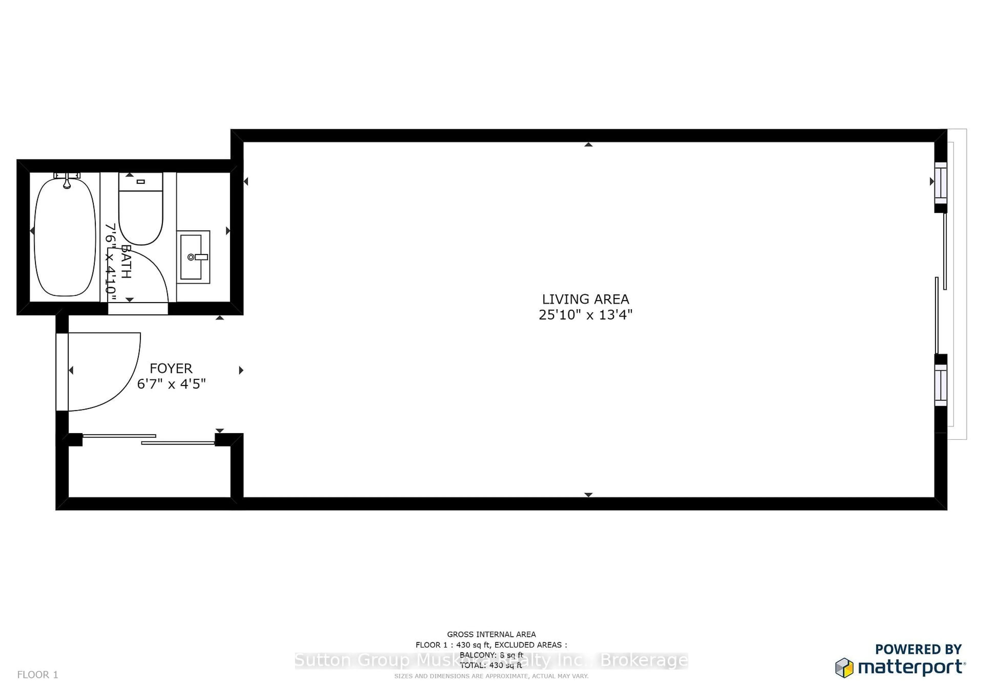 Floor plan for 421 Bayshore - Deerhurst Dr #421, Huntsville Ontario P1H 2E8