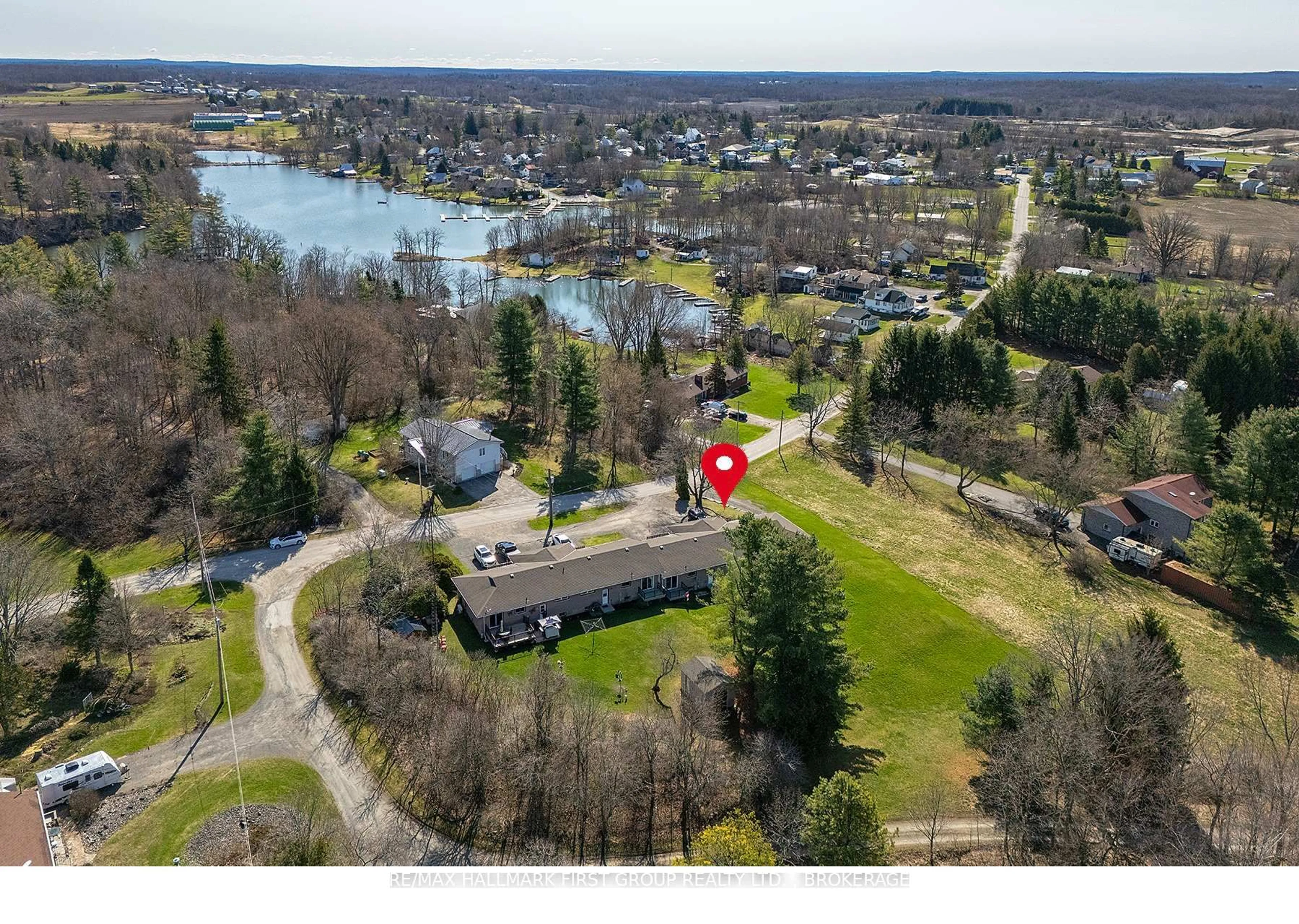 A pic from outside/outdoor area/front of a property/back of a property/a pic from drone, water/lake/river/ocean view for 128 Haskins Point Rd, Leeds and the Thousand Islands Ontario K0H 2N0