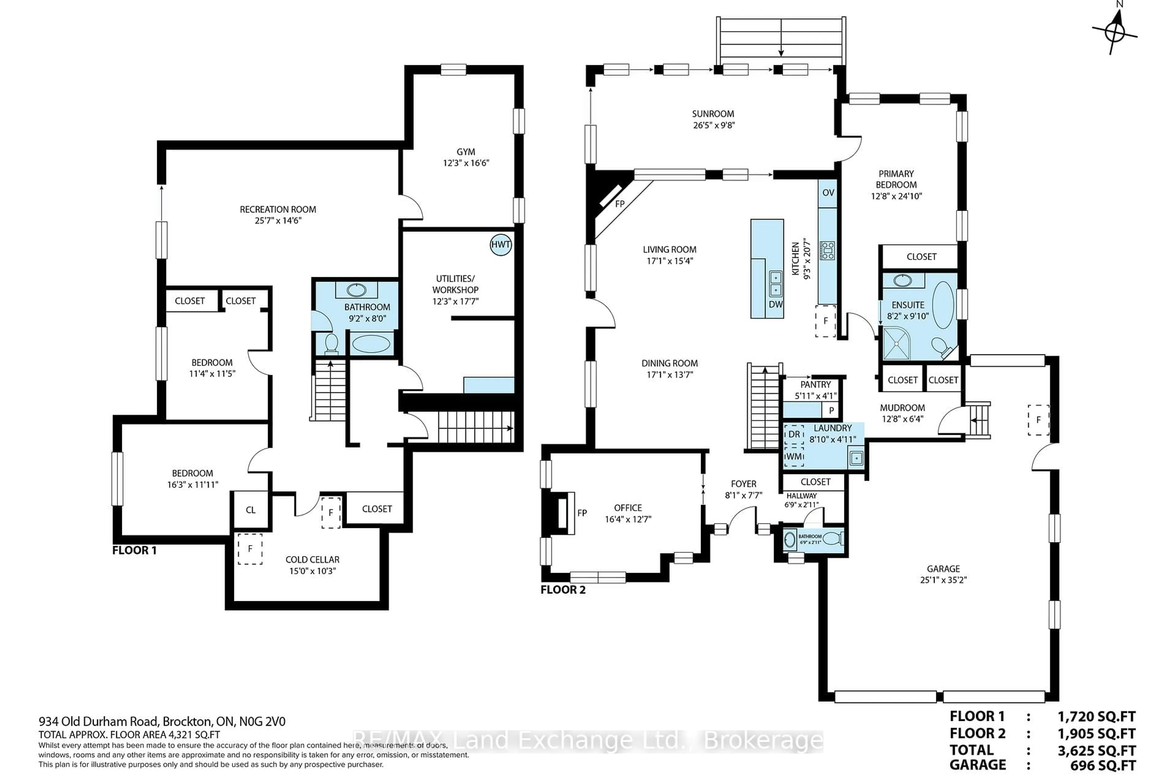 Floor plan for 934 Old Durham Rd, Brockton Ontario N0G 2V0