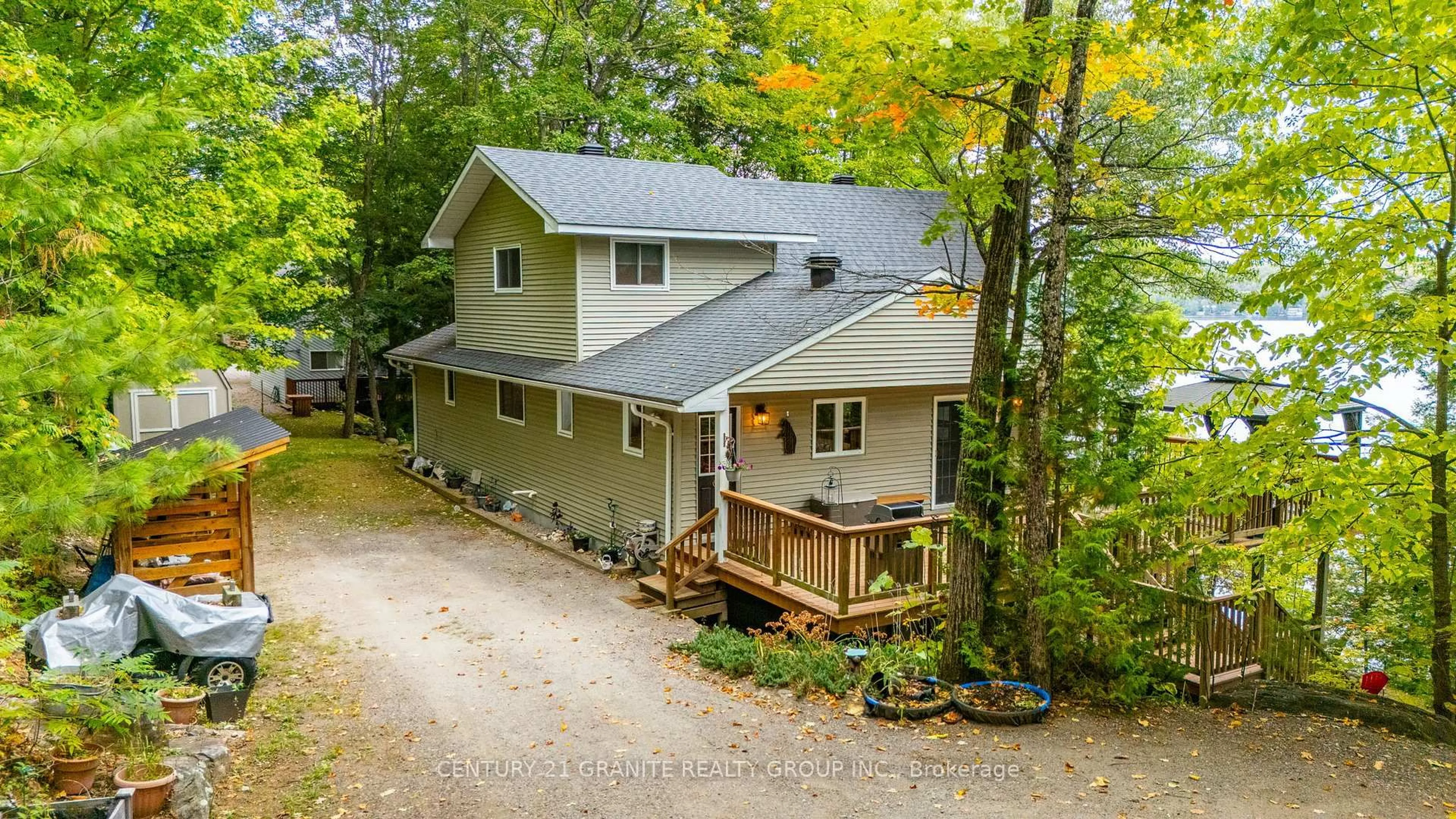 A pic from outside/outdoor area/front of a property/back of a property/a pic from drone, unknown for 1140 Regal Tr, Highlands East Ontario K0L 1C0