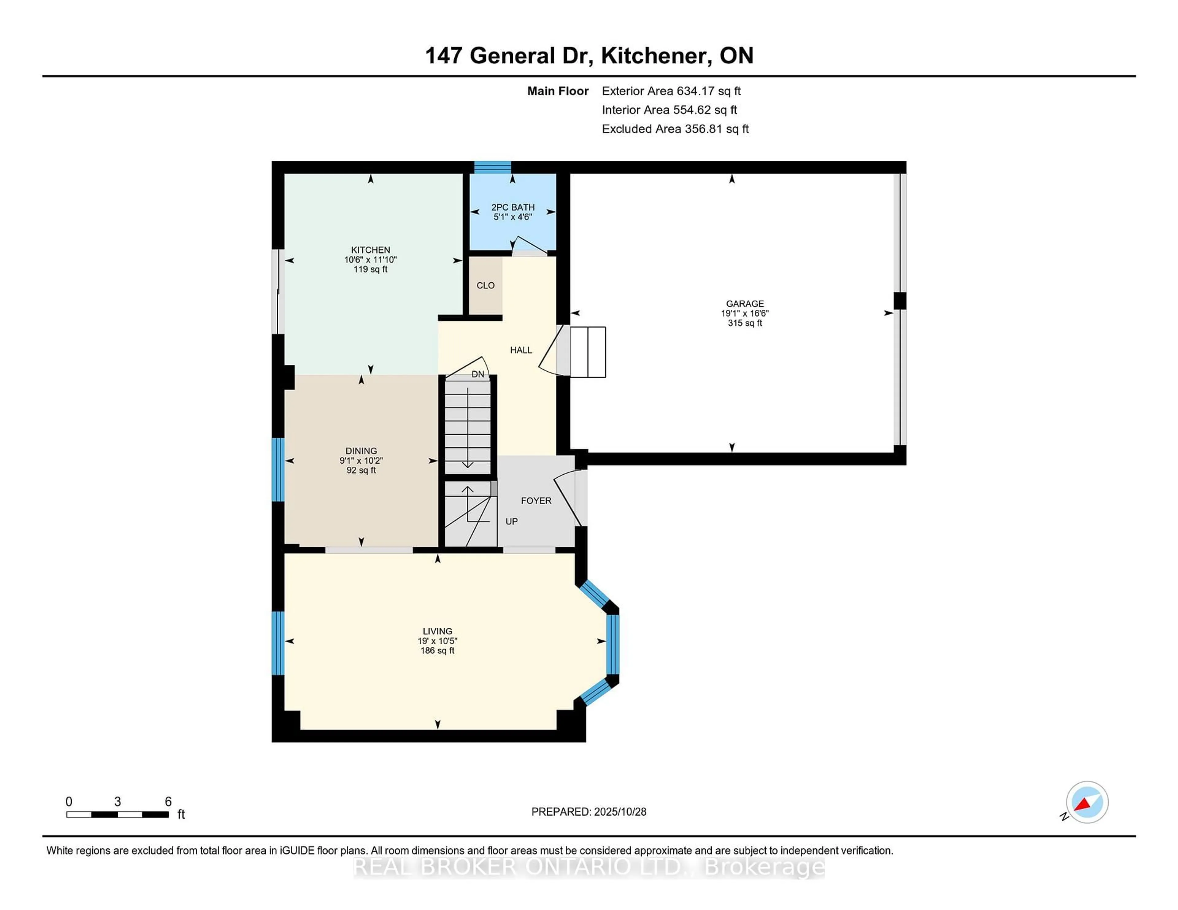 Floor plan for 147 General Dr, Kitchener Ontario N2K 3S7