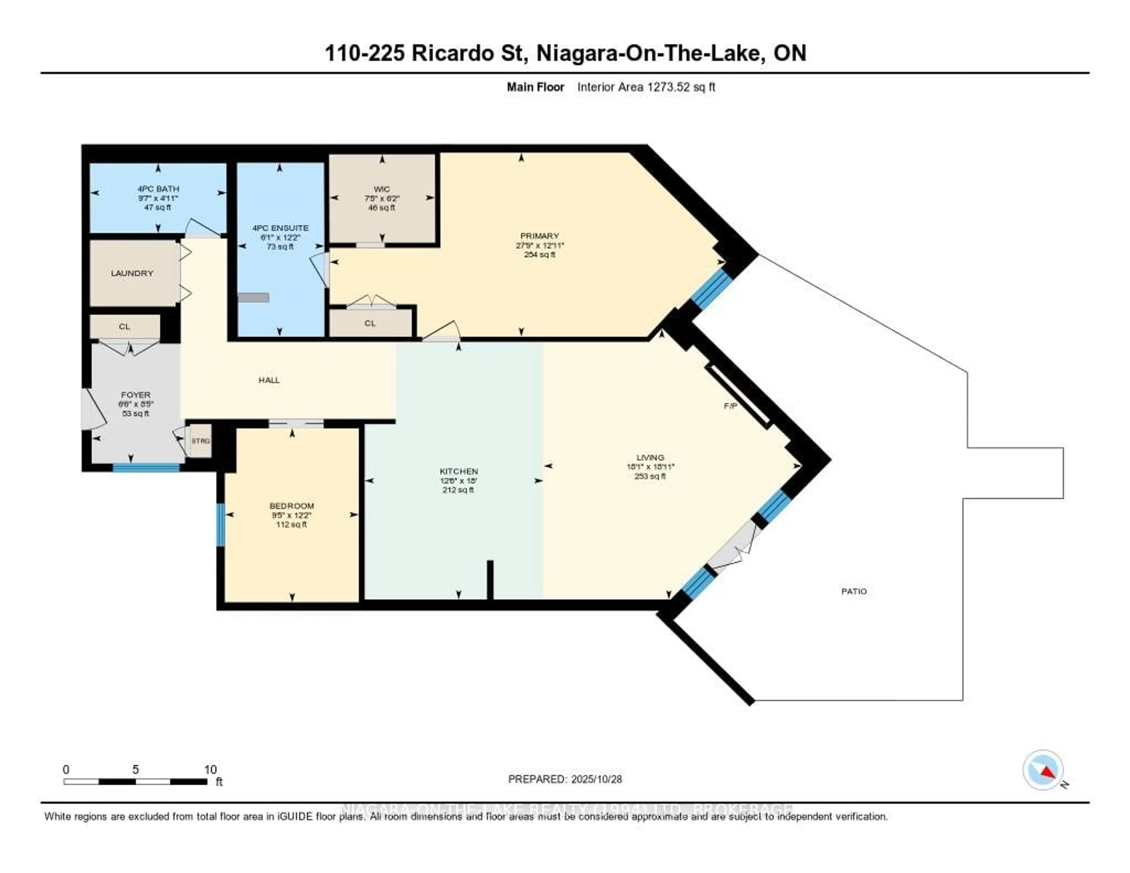 Floor plan for 225 RICARDO St #110, Niagara-on-the-Lake Ontario L0S 1J0