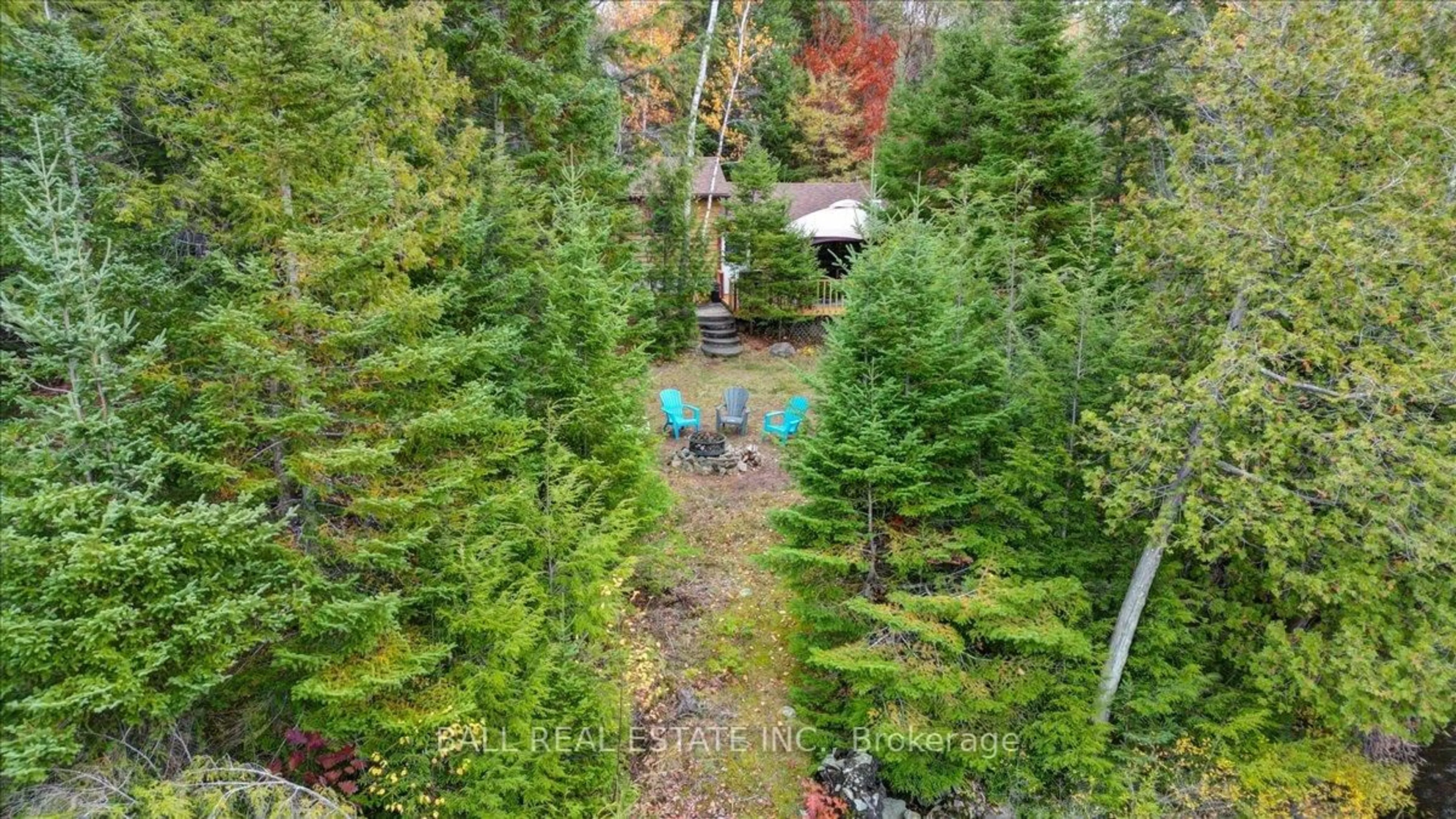 A pic from outside/outdoor area/front of a property/back of a property/a pic from drone, forest/trees view for 40 South Jordan Lake Rd, Hastings Ontario K0L 1W0