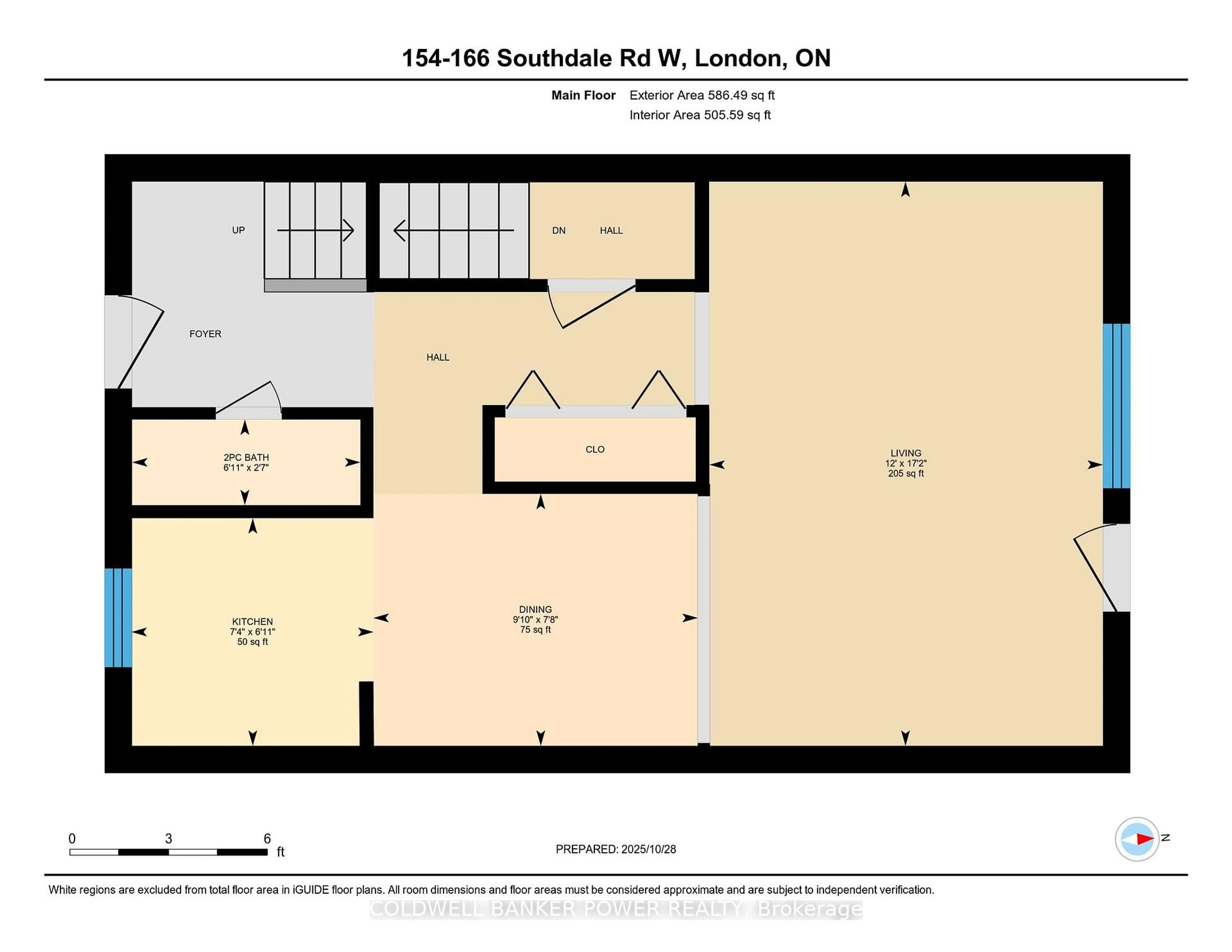 Floor plan for 166 SOUTHDALE Rd #154, London South Ontario N6J 2J1