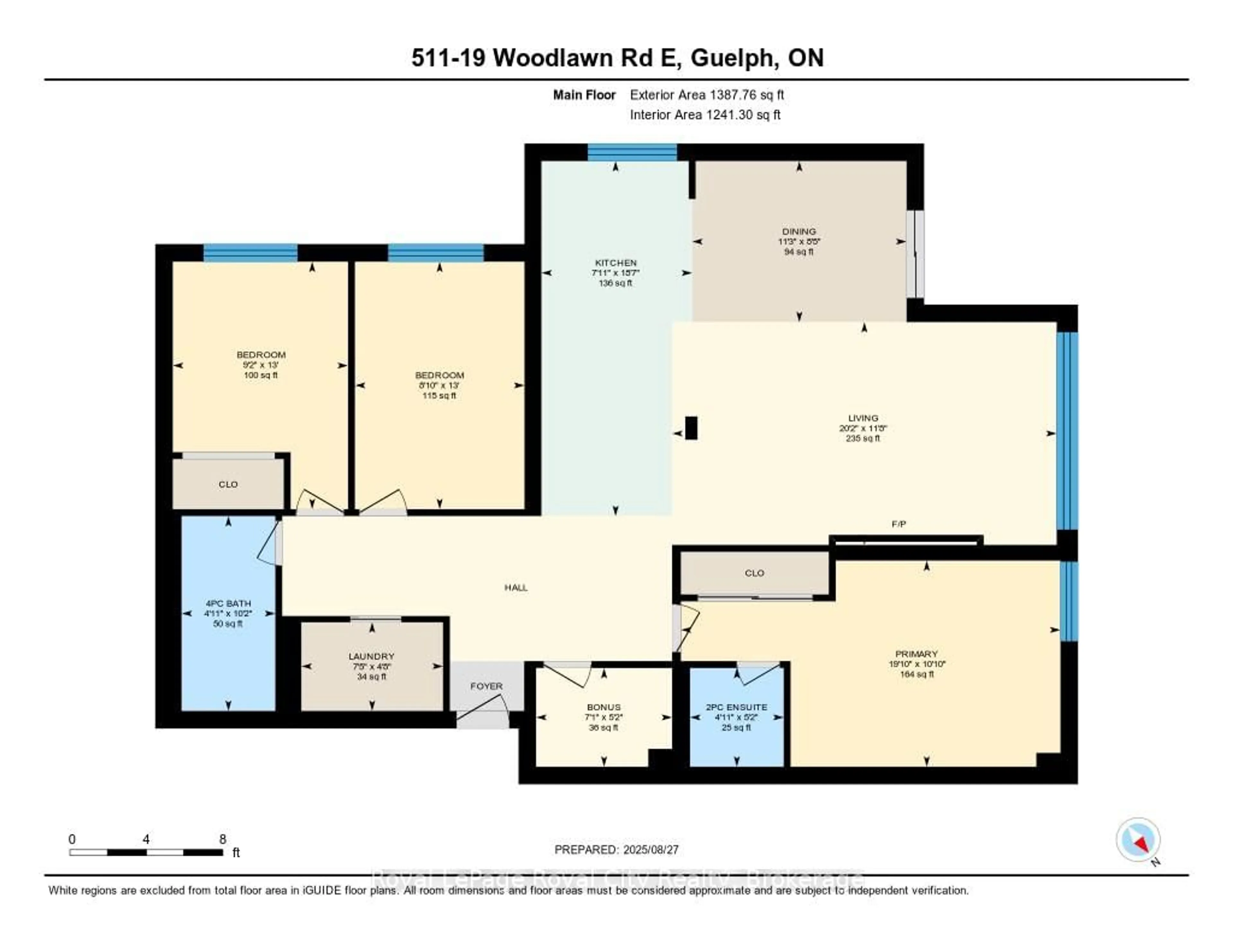 Floor plan for 19 Woodlawn Rd #511, Guelph Ontario N1H 7B1