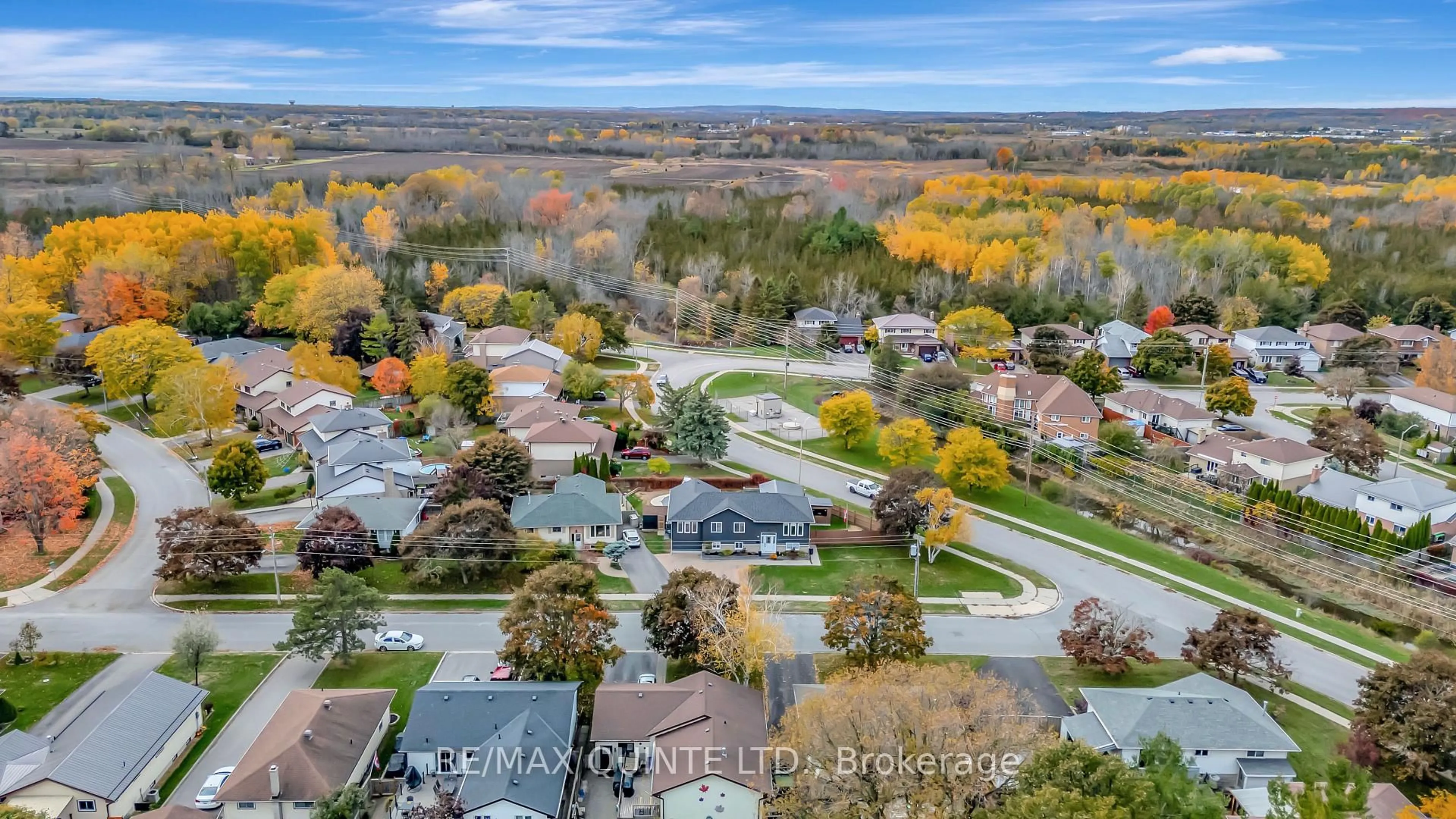 A pic from outside/outdoor area/front of a property/back of a property/a pic from drone, water/lake/river/ocean view for 56 Alnet Dr, Belleville Ontario K8P 4X4