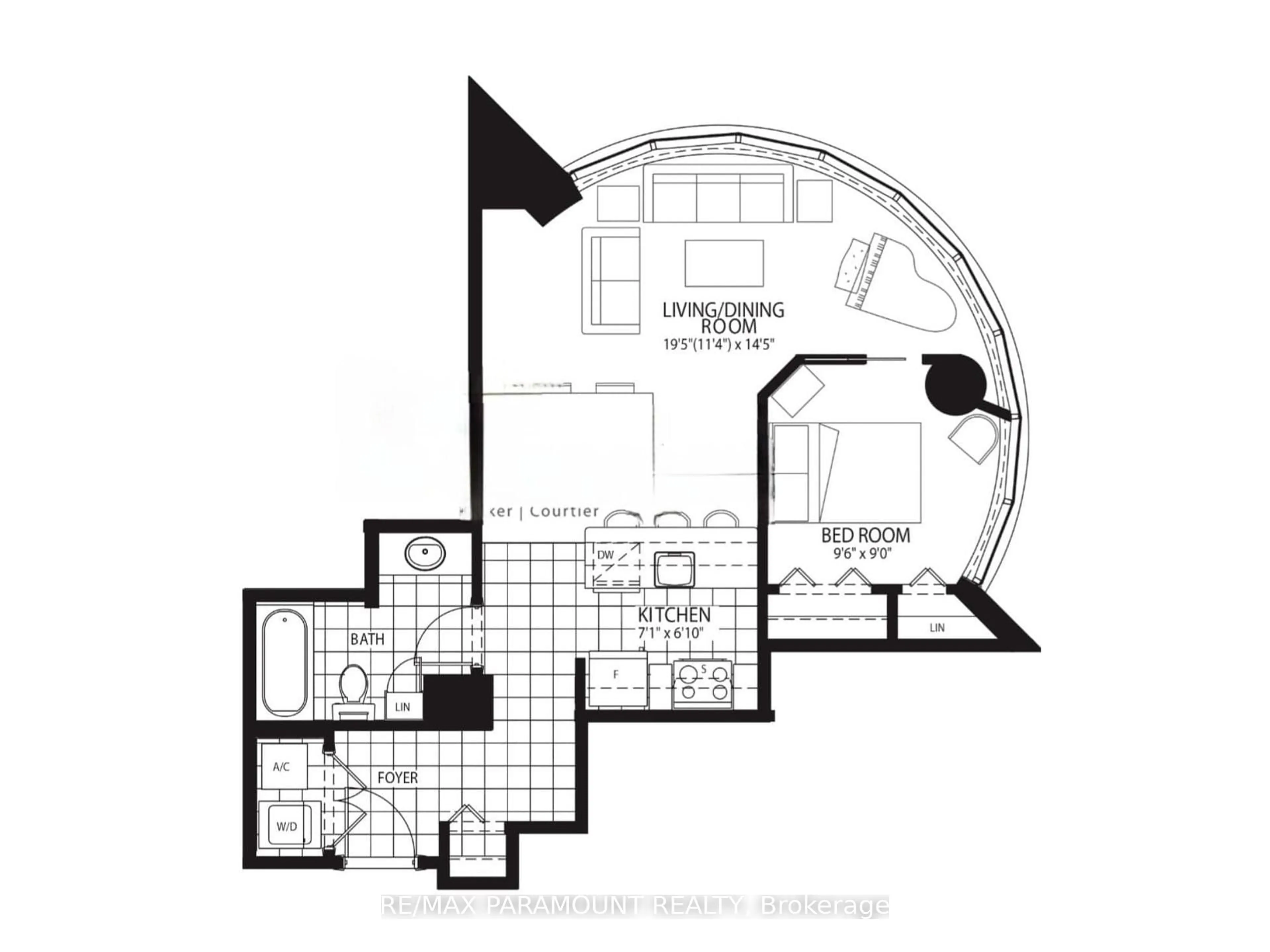Floor plan for 234 RIDEAU St #404, Ottawa Ontario K1W 5X8