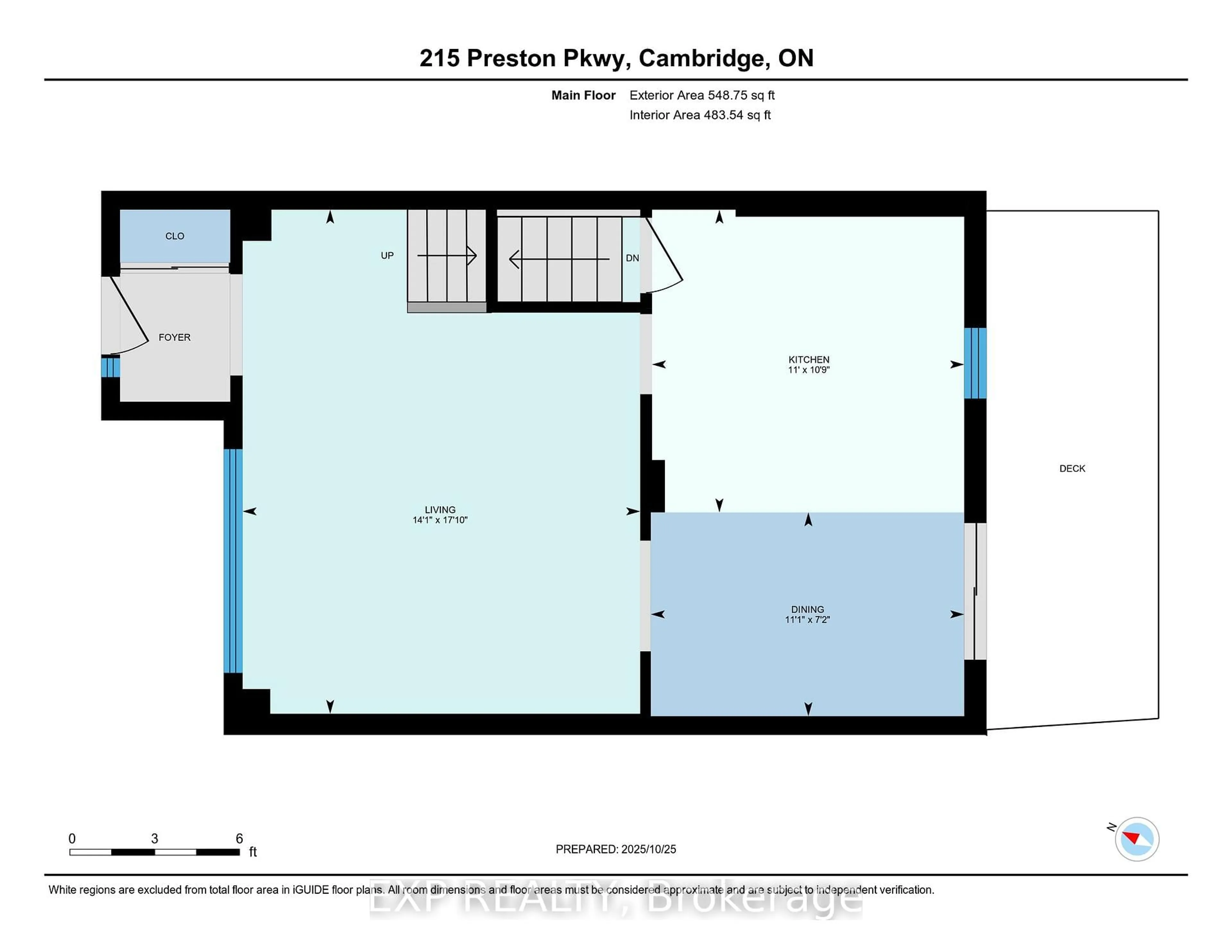 Floor plan for 215 Preston Pkwy, Cambridge Ontario N3H 4Z5