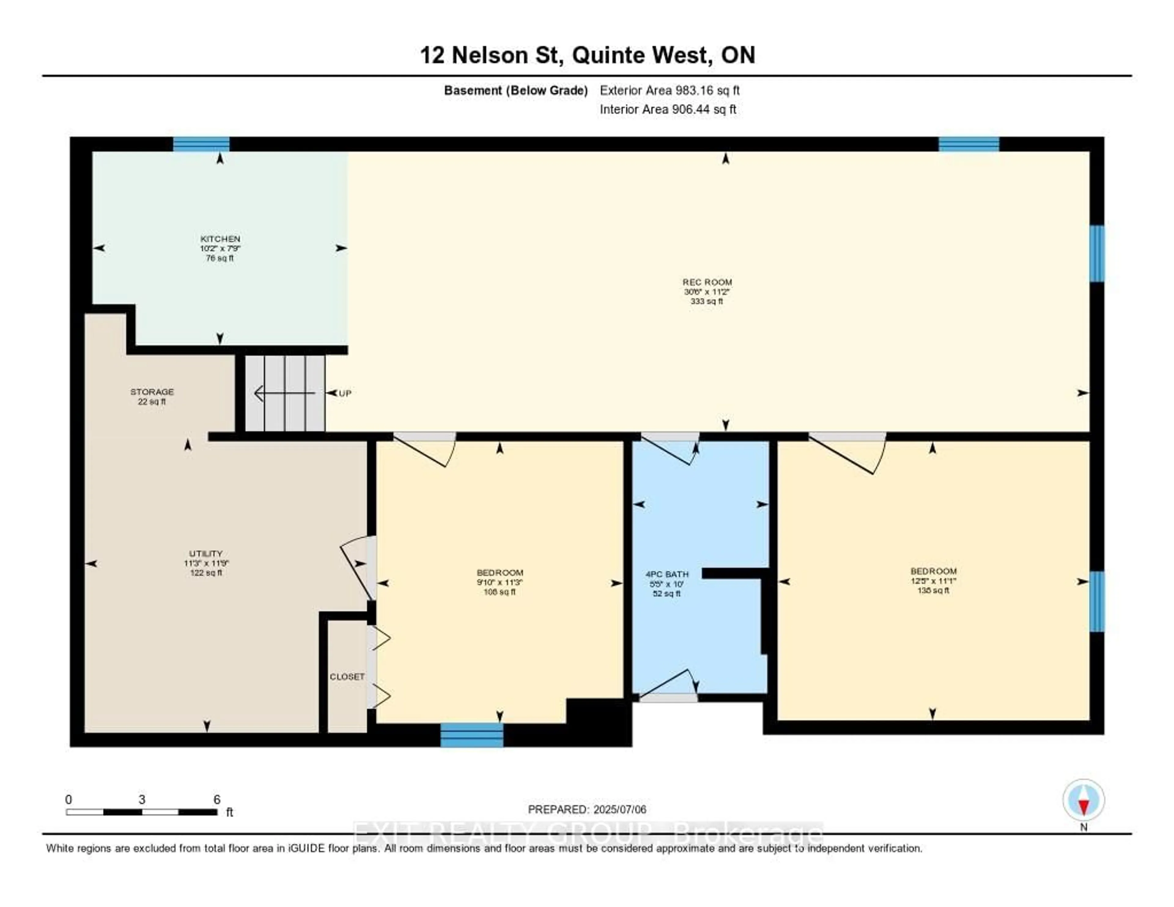 Floor plan for 12 Nelson St, Quinte West Ontario K0K 1E0