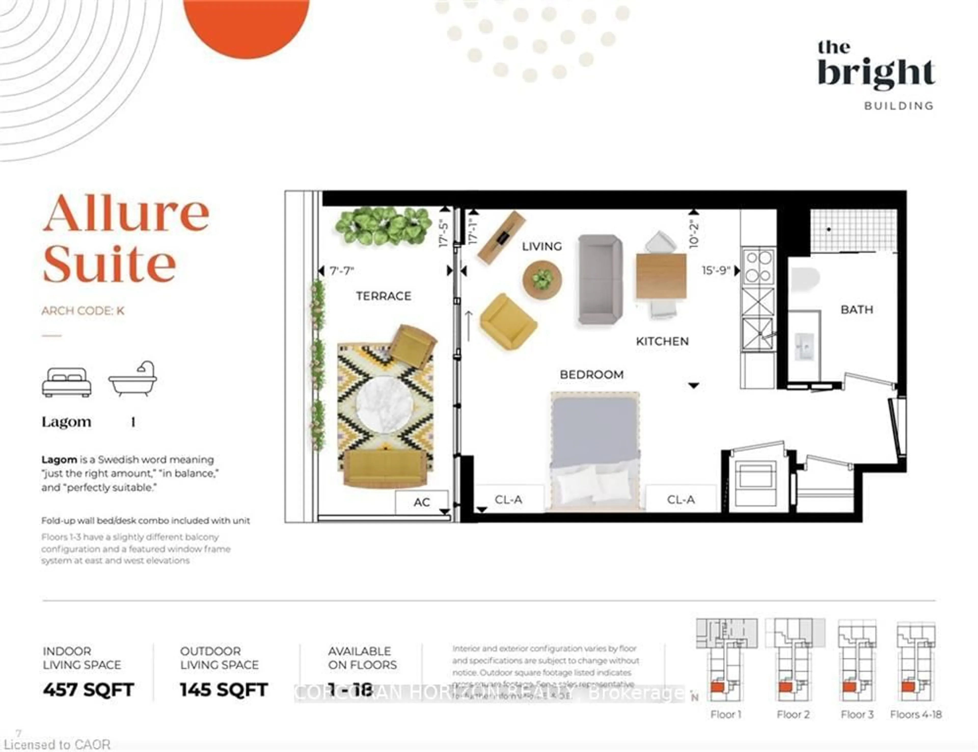 Floor plan for 741 King St #1711, Kitchener Ontario N2G 1E5