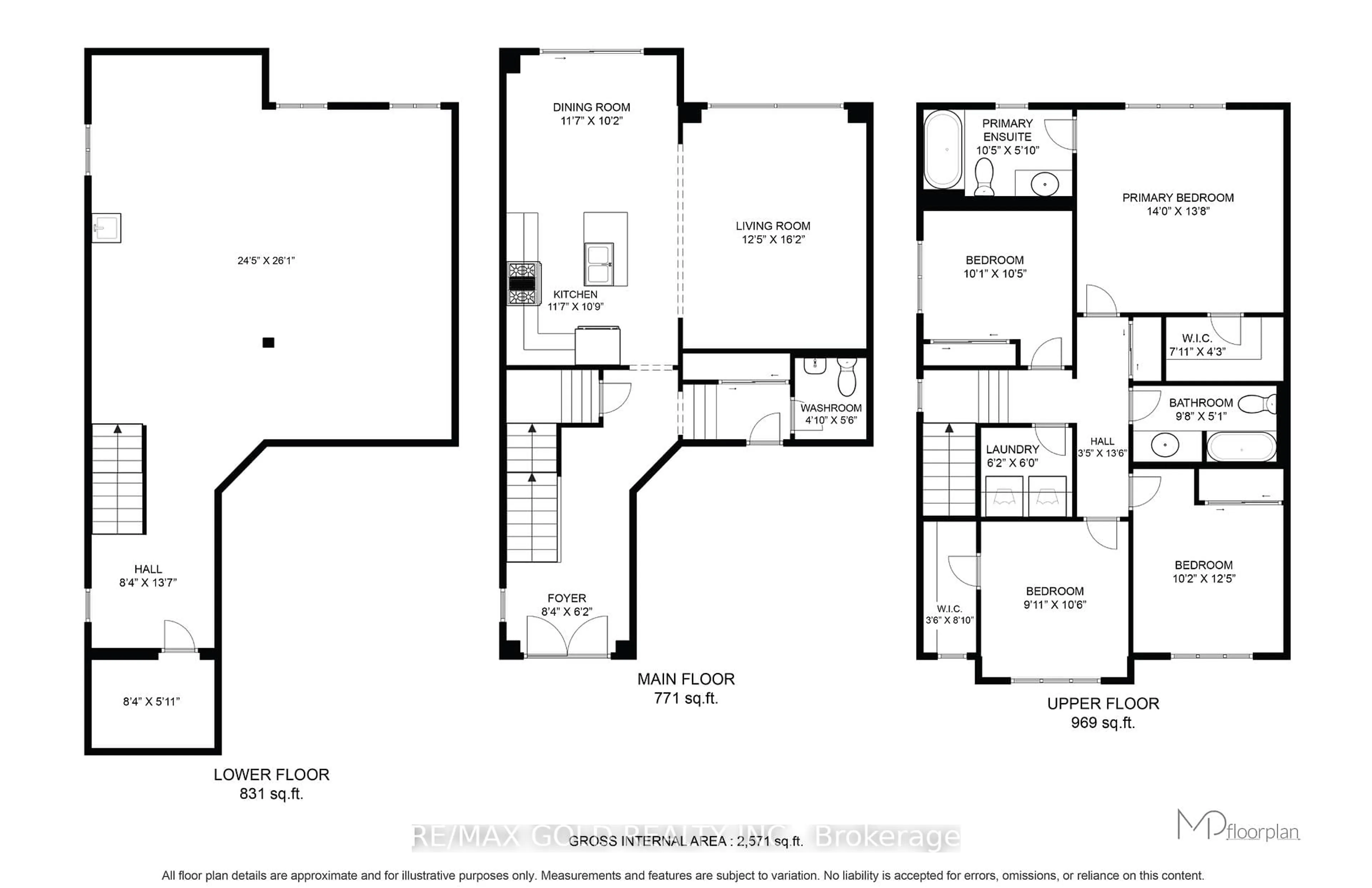 Floor plan for 128 Whithorn Cres, Haldimand Ontario N3W 0G4