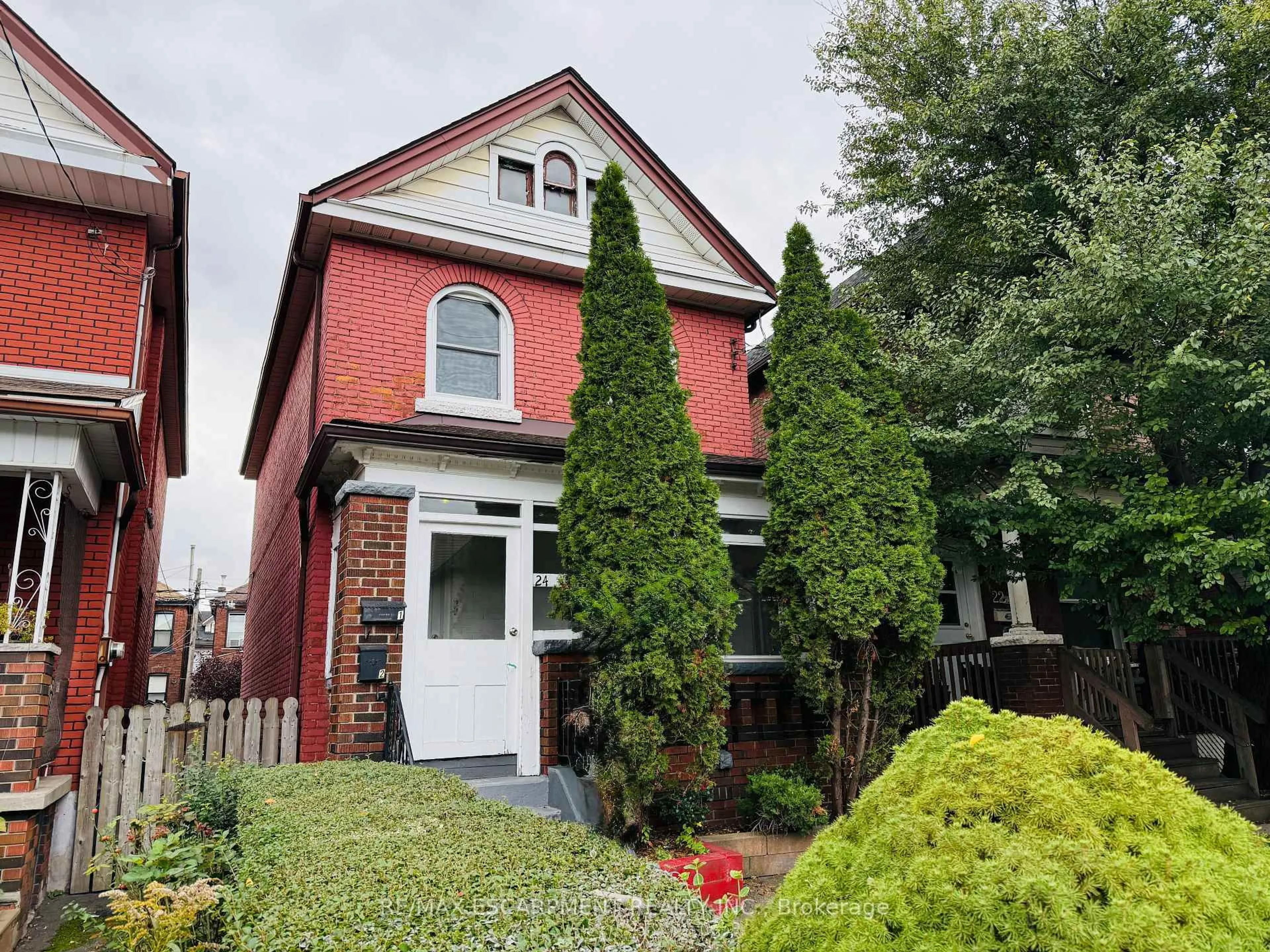 Home with brick exterior material, street for 24 Somerset Ave, Hamilton Ontario L8L 2L5