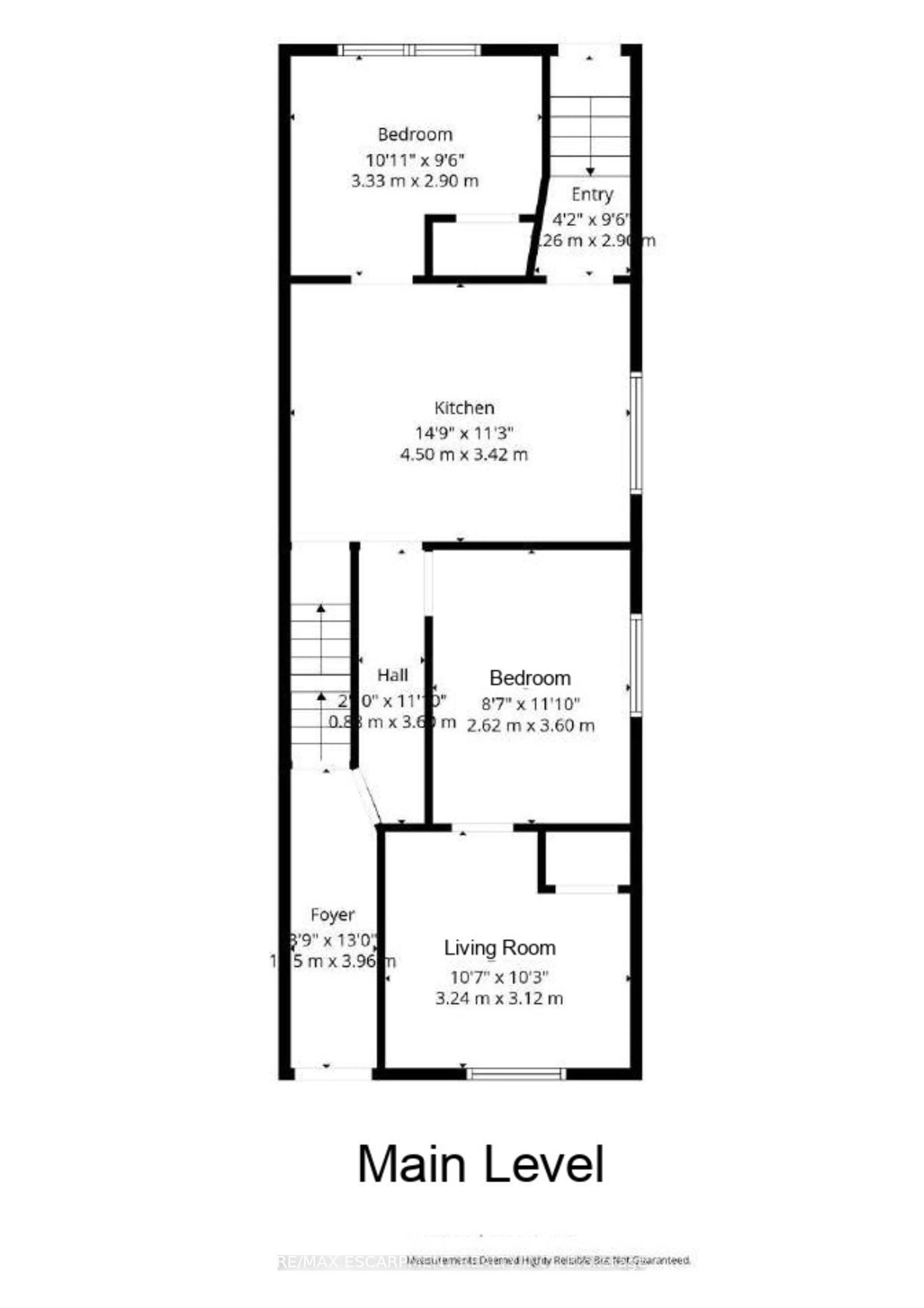 Floor plan for 24 Somerset Ave, Hamilton Ontario L8L 2L5