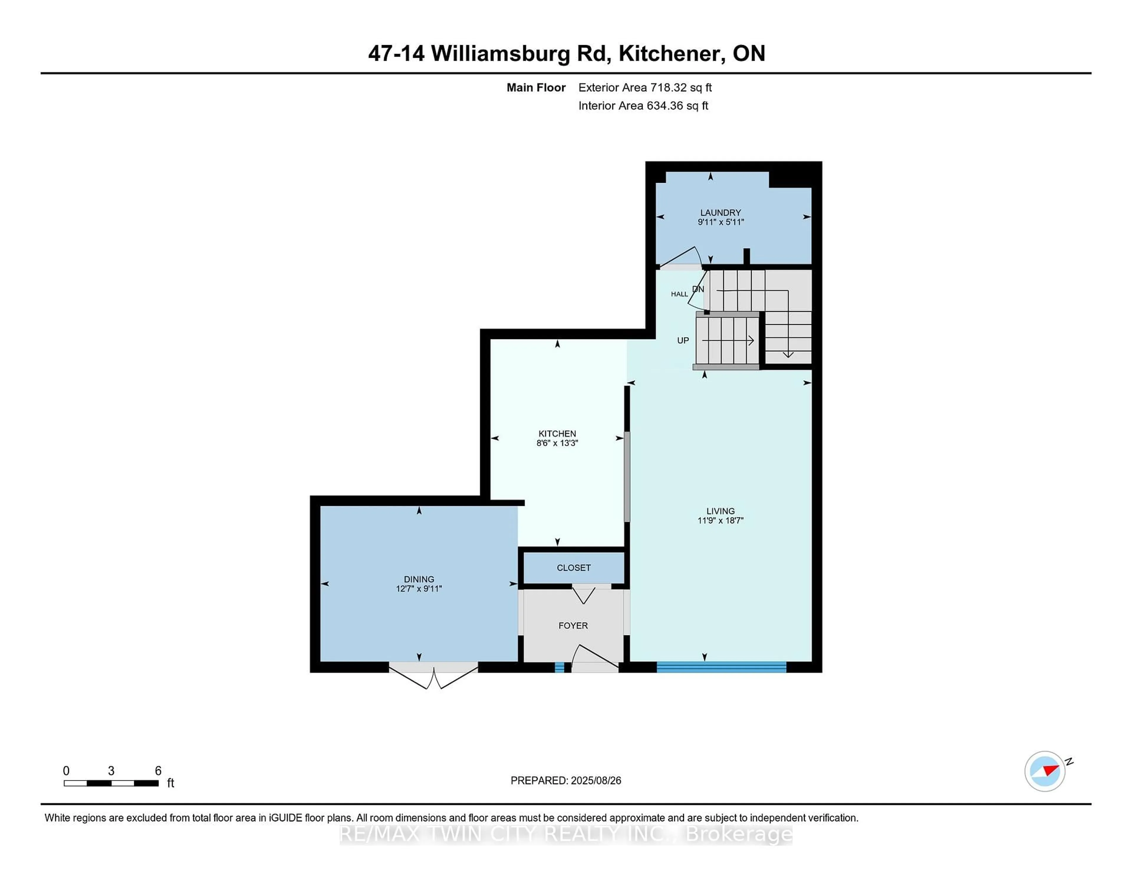 Floor plan for 14 Williamsburg Rd #47, Kitchener Ontario N2E 1W1