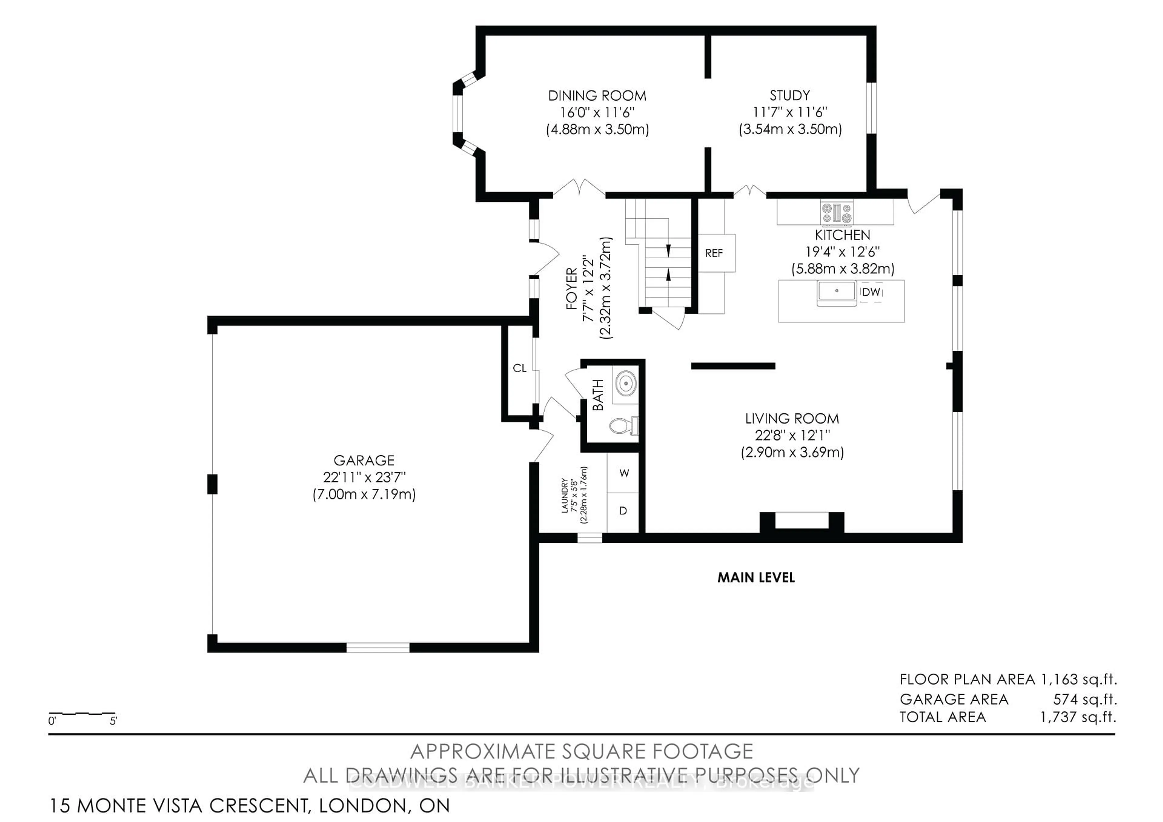 Floor plan for 15 Monte Vista Cres, London South Ontario N6J 4N8