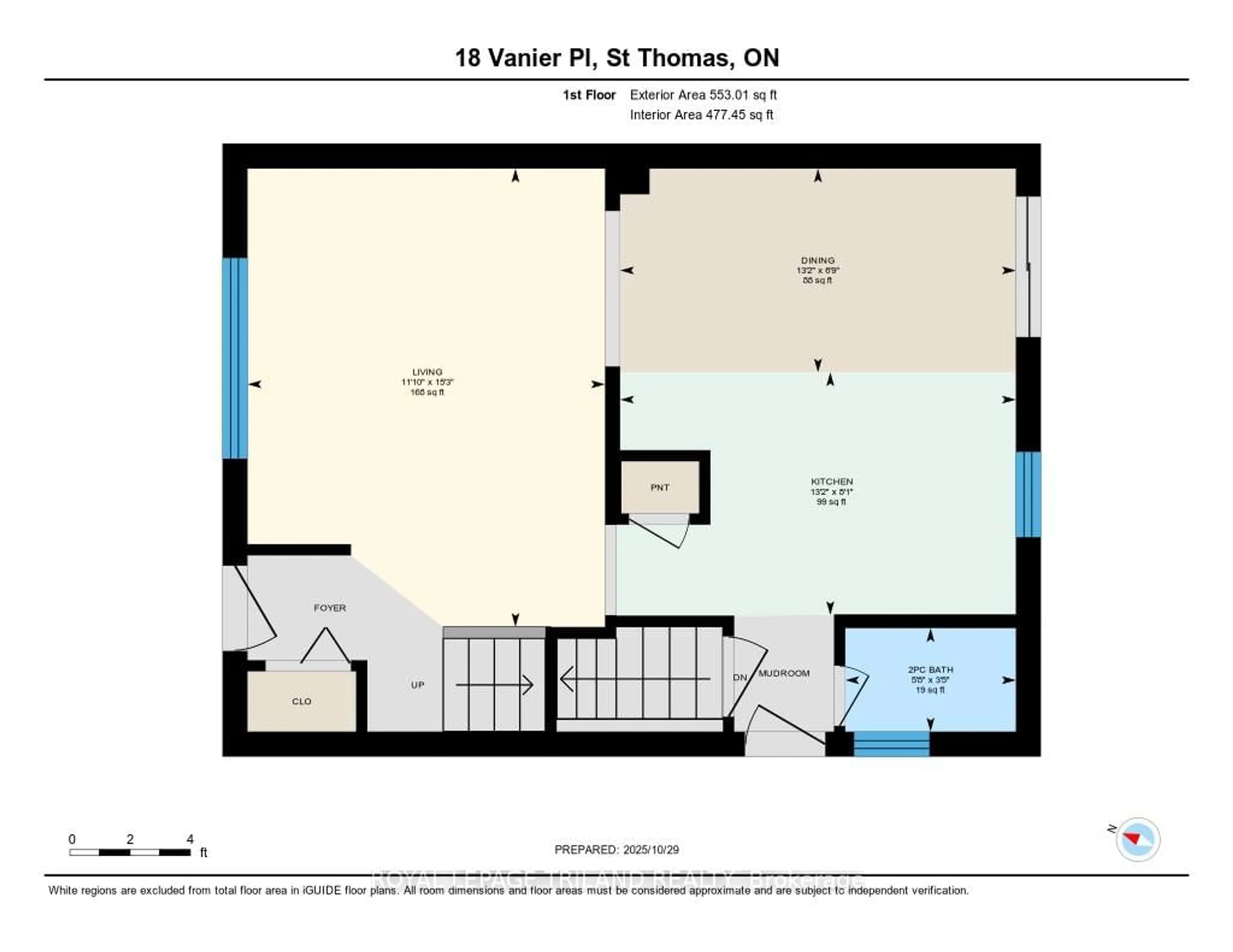 Floor plan for 18 Vanier Pl, St. Thomas Ontario N5R 5P8