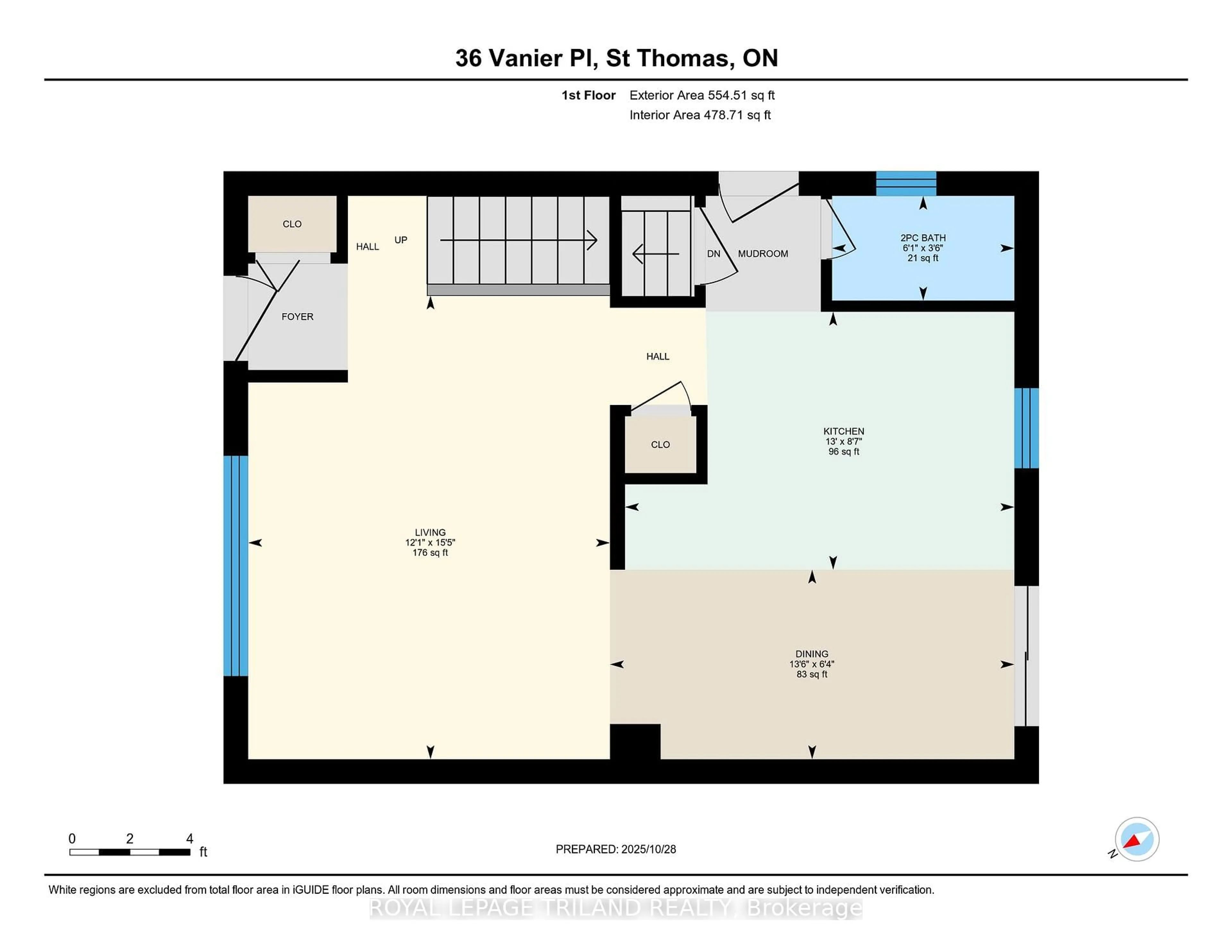 Floor plan for 36 Vanier Pl, St. Thomas Ontario N5R 5P8