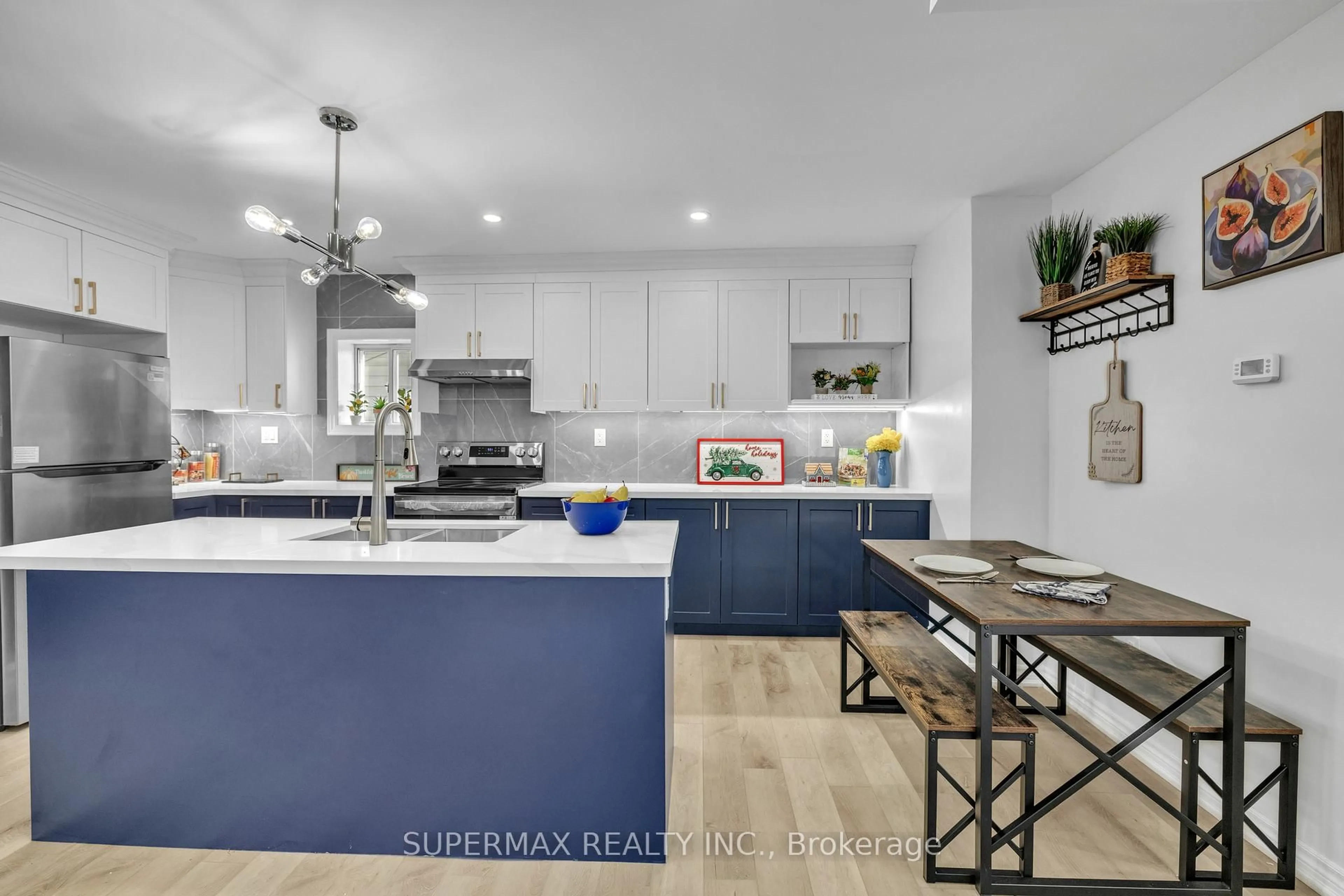 Open concept kitchen, ceramic/tile floor for 156 Brisbin St, London East Ontario N5Z 2M1