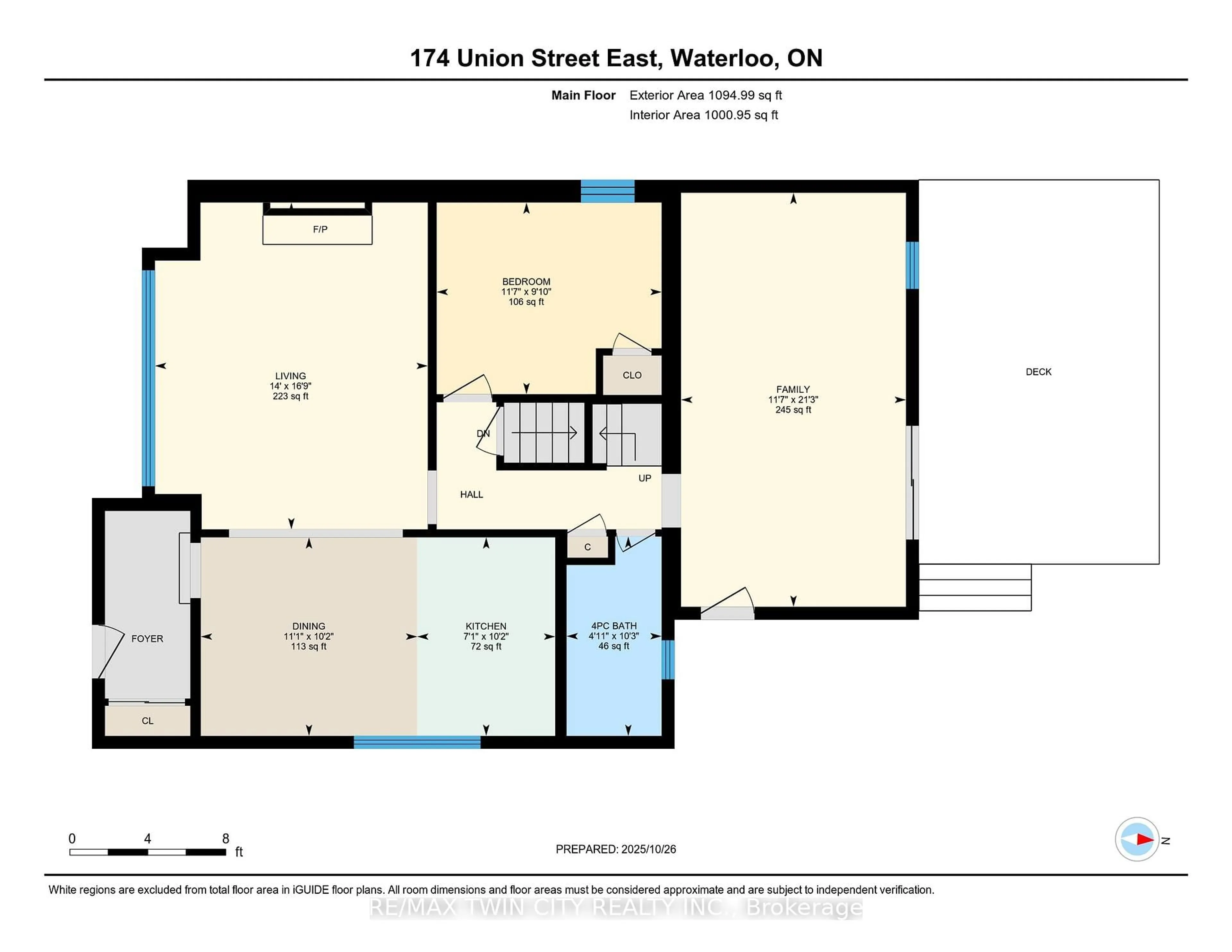 Floor plan for 174 Union St, Waterloo Ontario N2J 1C7